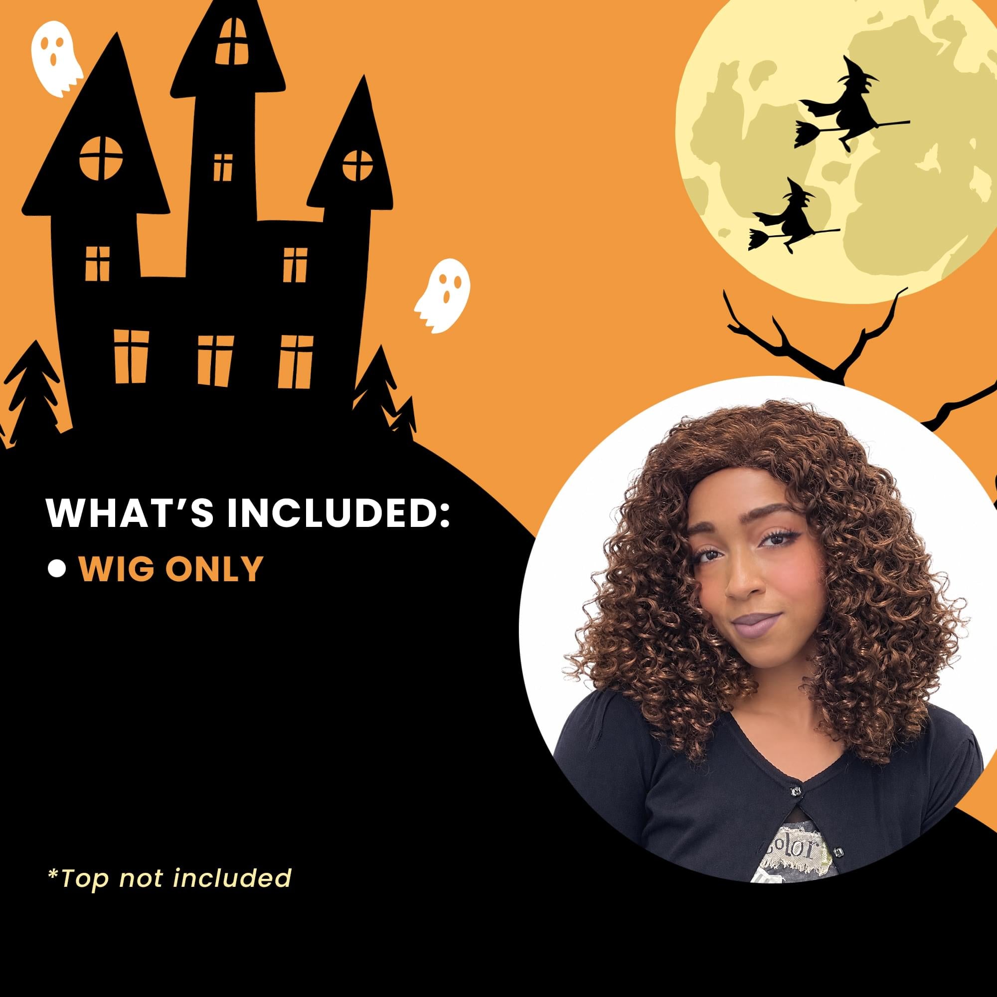 Ginny Brown Curly Adult Costume Wig
