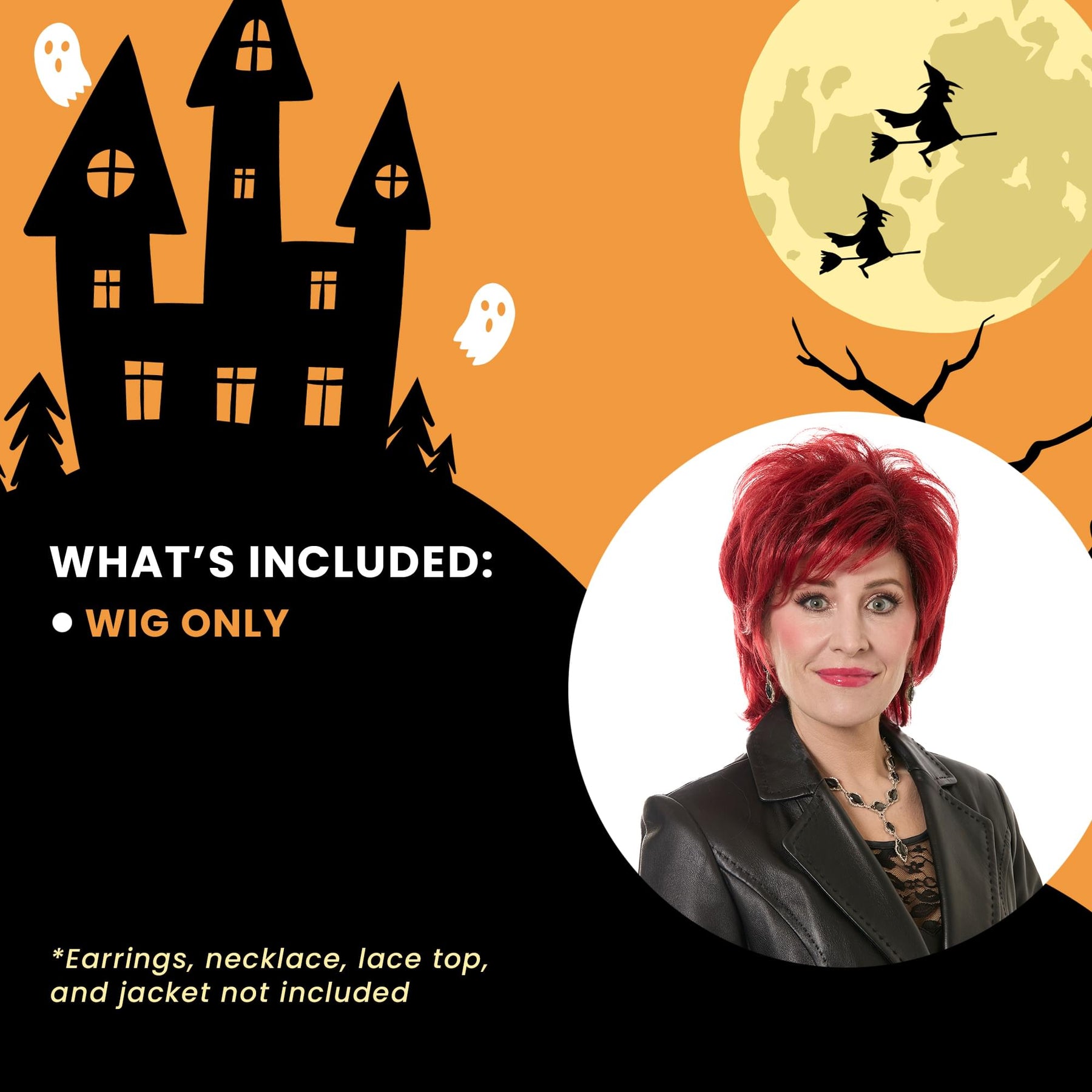 Princess Of Darkness Red Adult Costume Wig