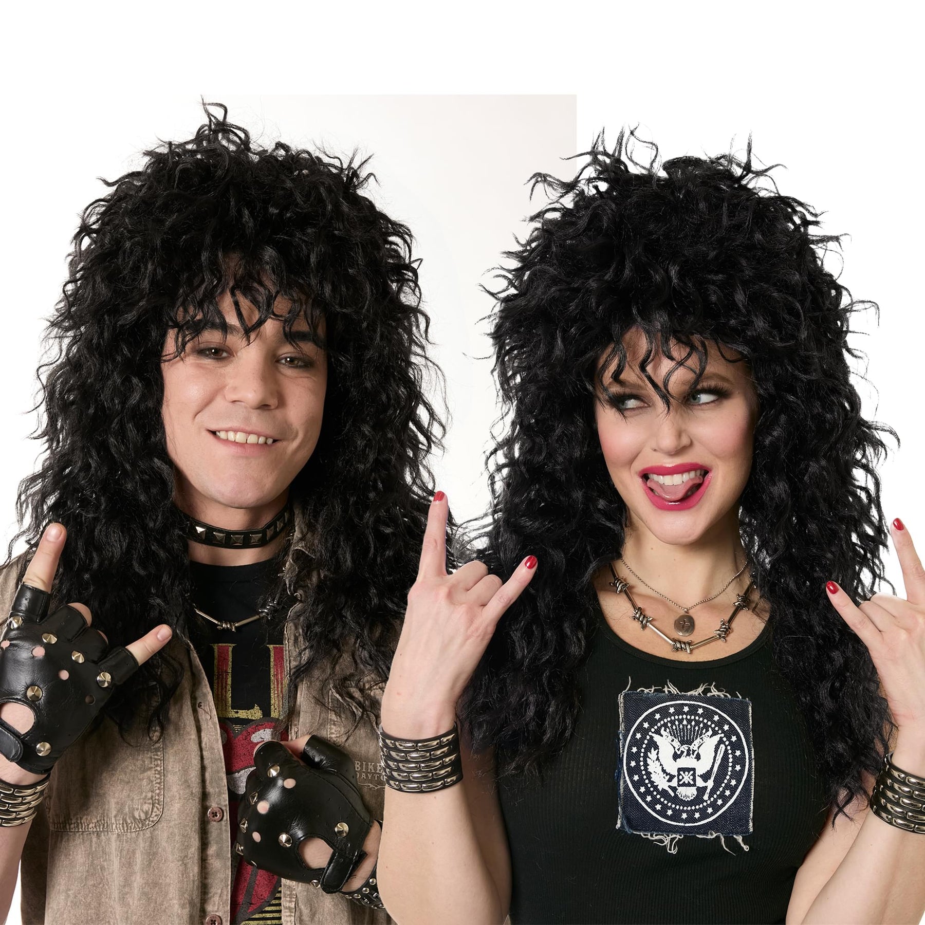 Headbanger Black Unisex Adult Costume Wig