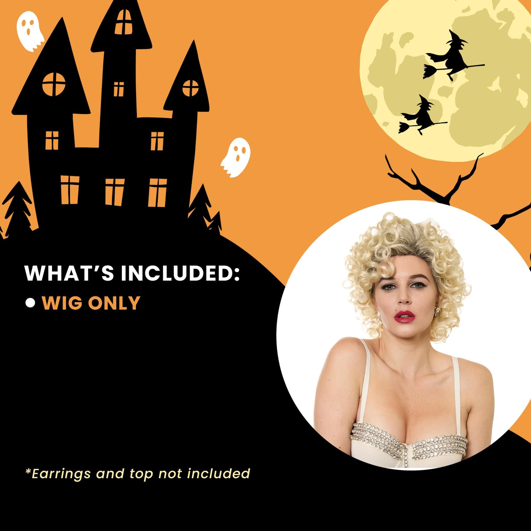 Material Girl Blonde Adult Costume Wig