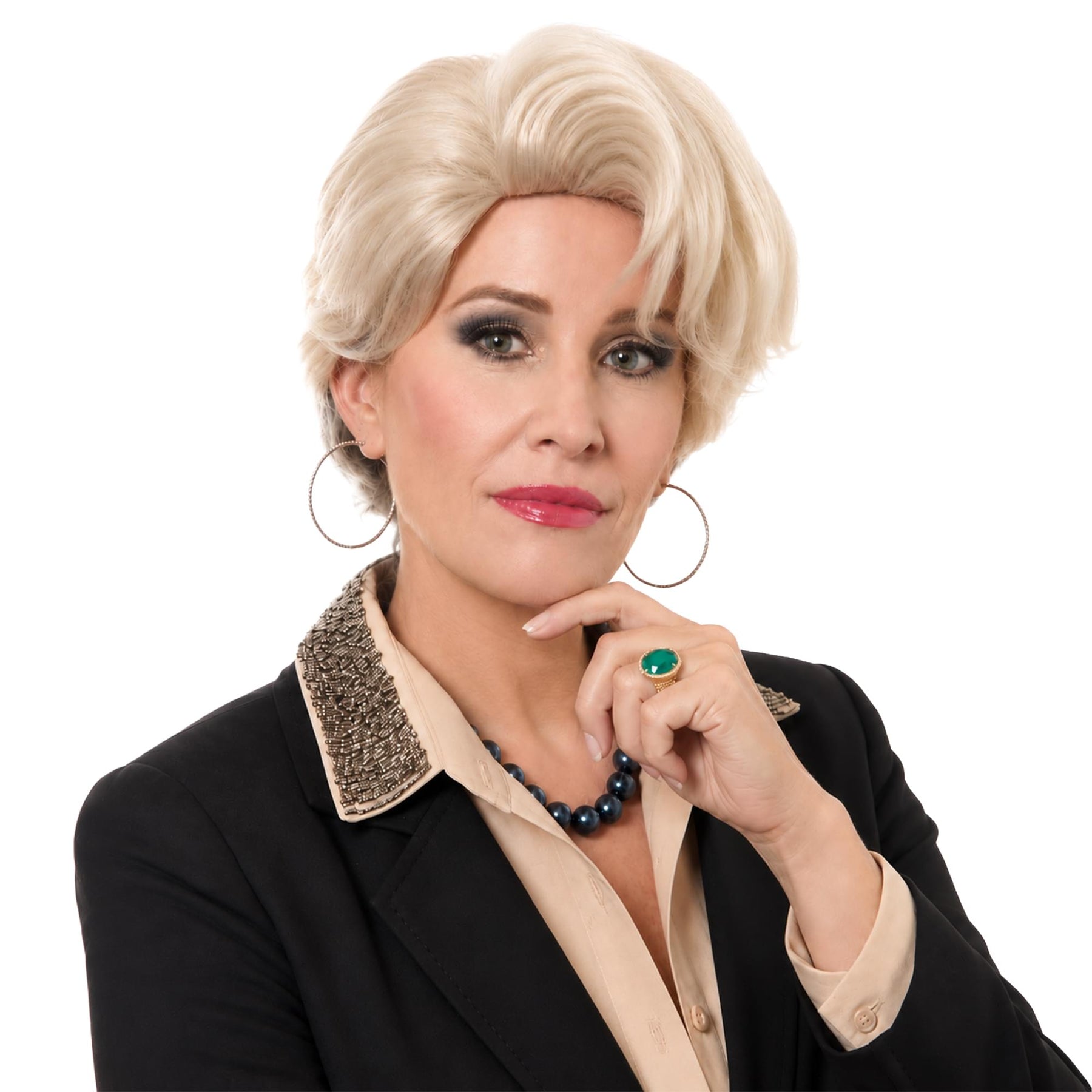 Miranda Mixed Grey Adult Costume Wig