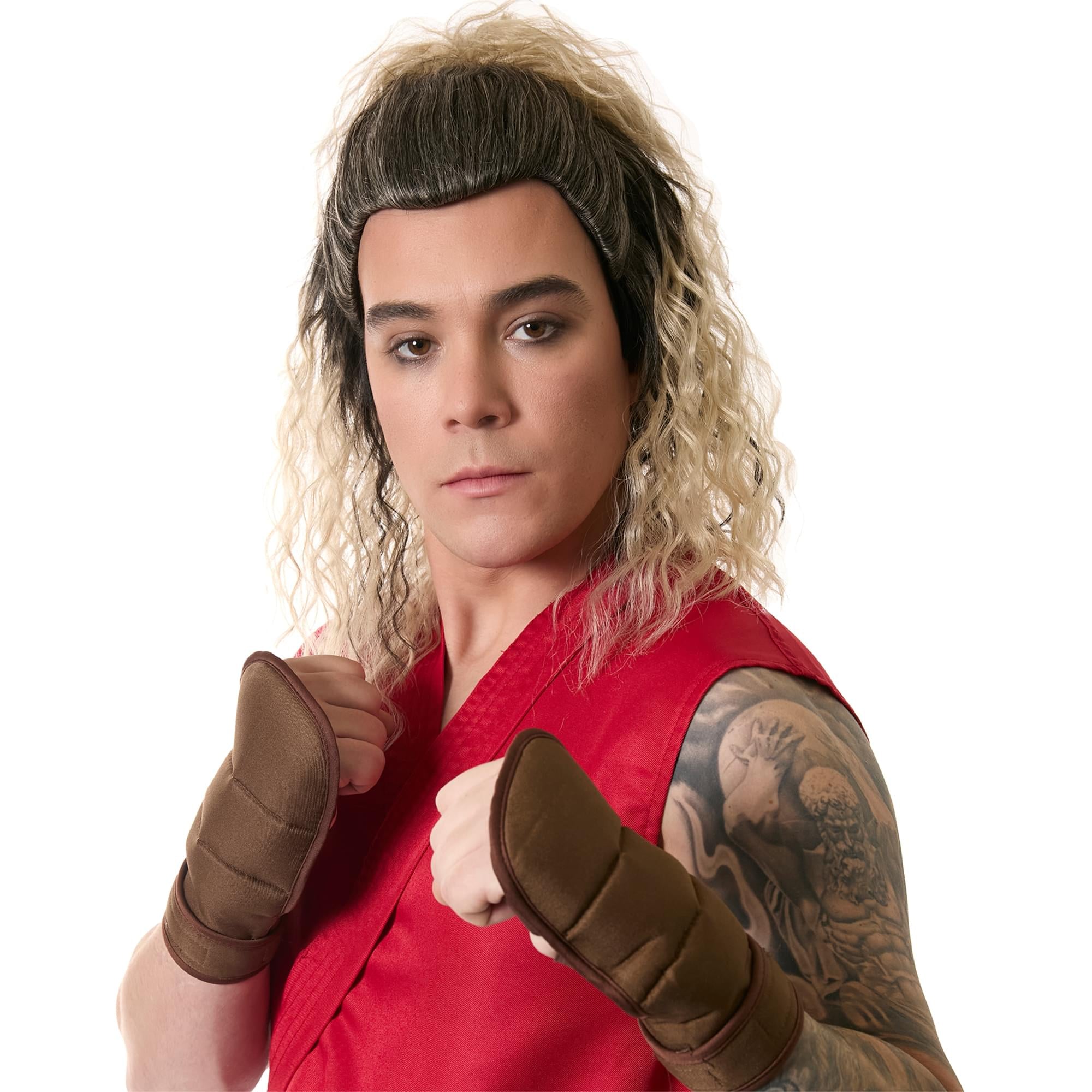 Karate Ken Mixed Blonde Adult Costume Wig