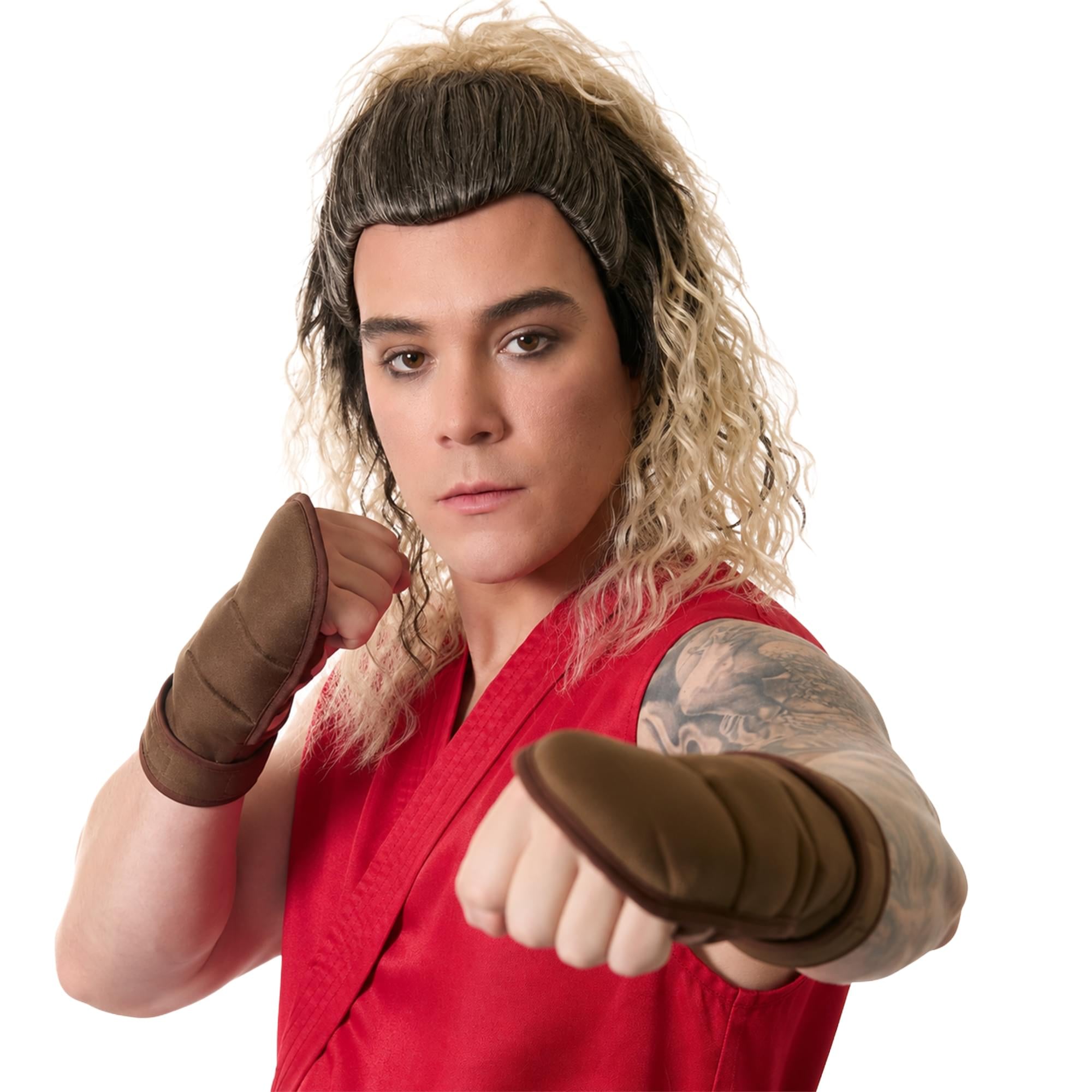 Karate Ken Mixed Blonde Adult Costume Wig