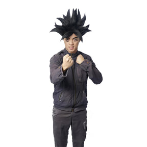 Anime Warrior Adult Black Costume Wig