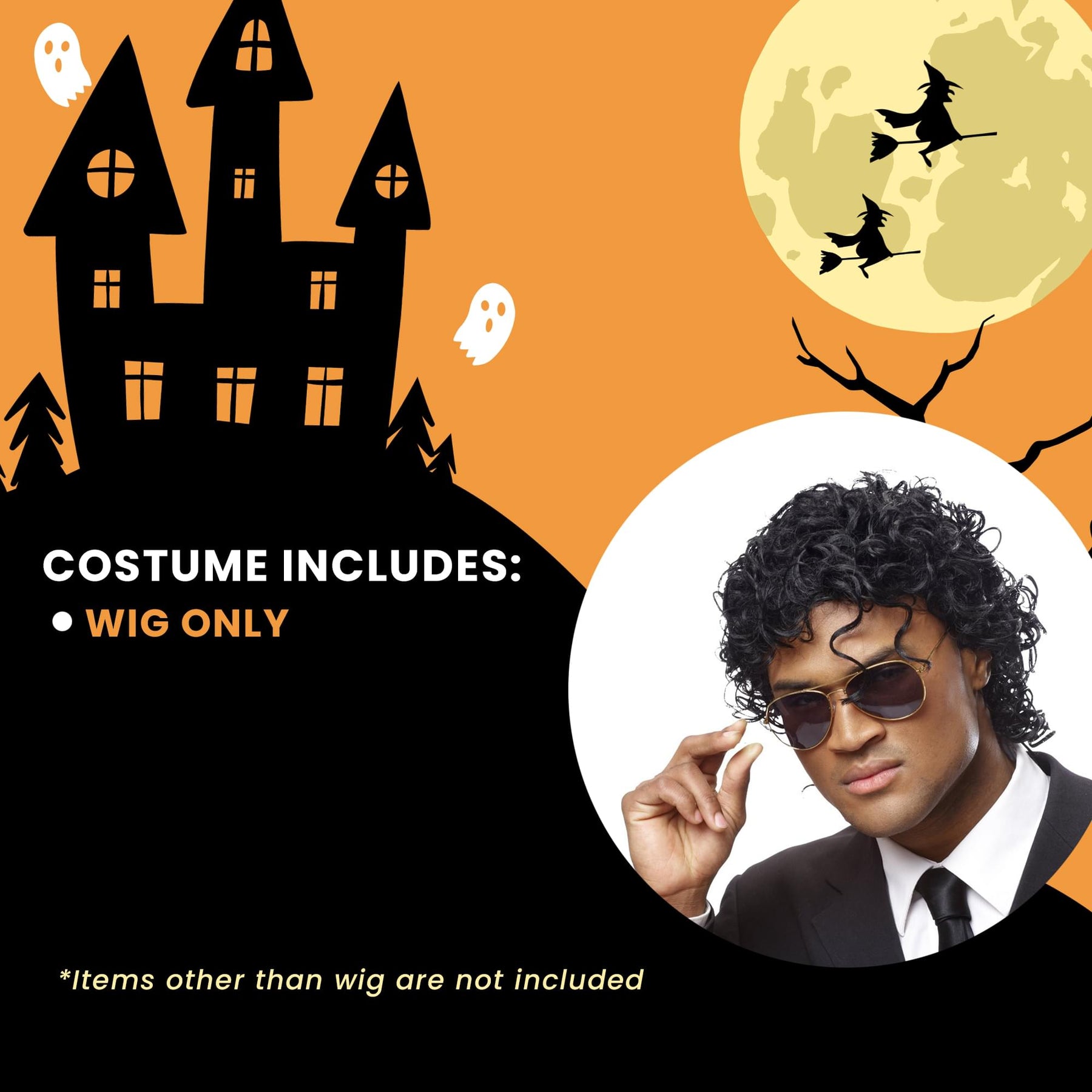 Wet Look Deluxe Black Adult Costume Wig