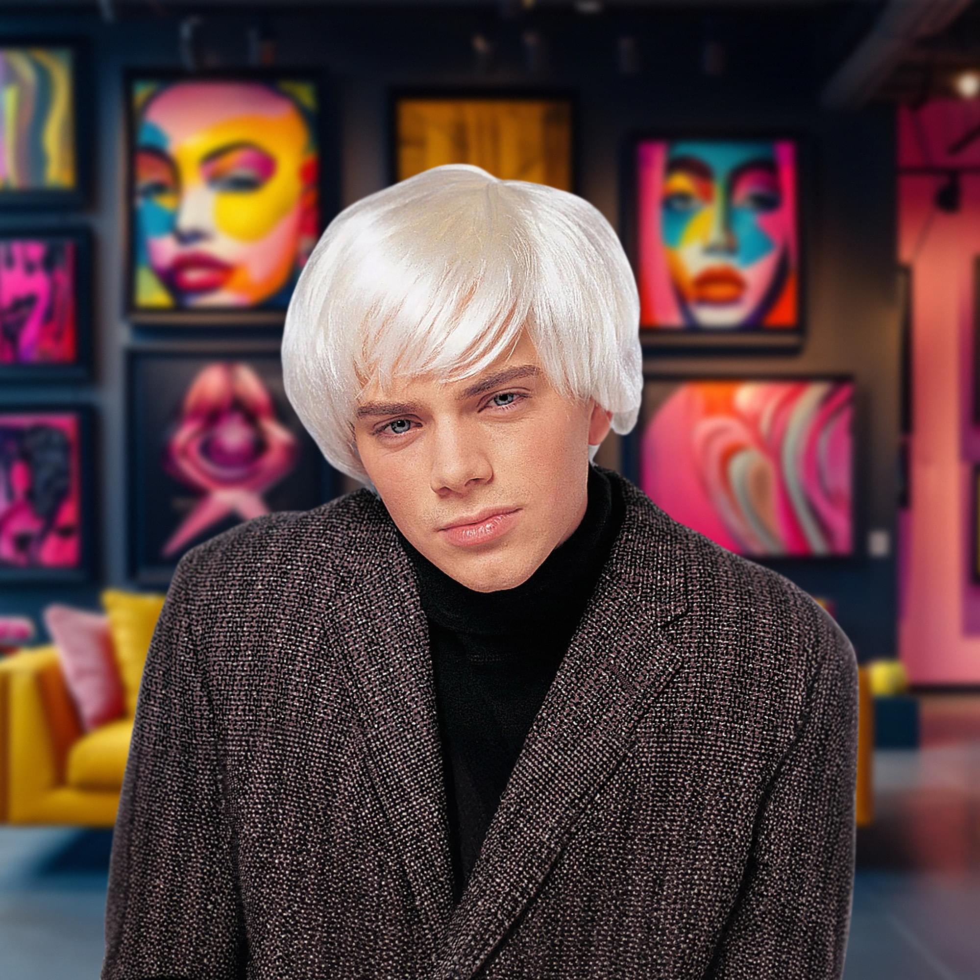Artist Men's Costume Wig - Platinum