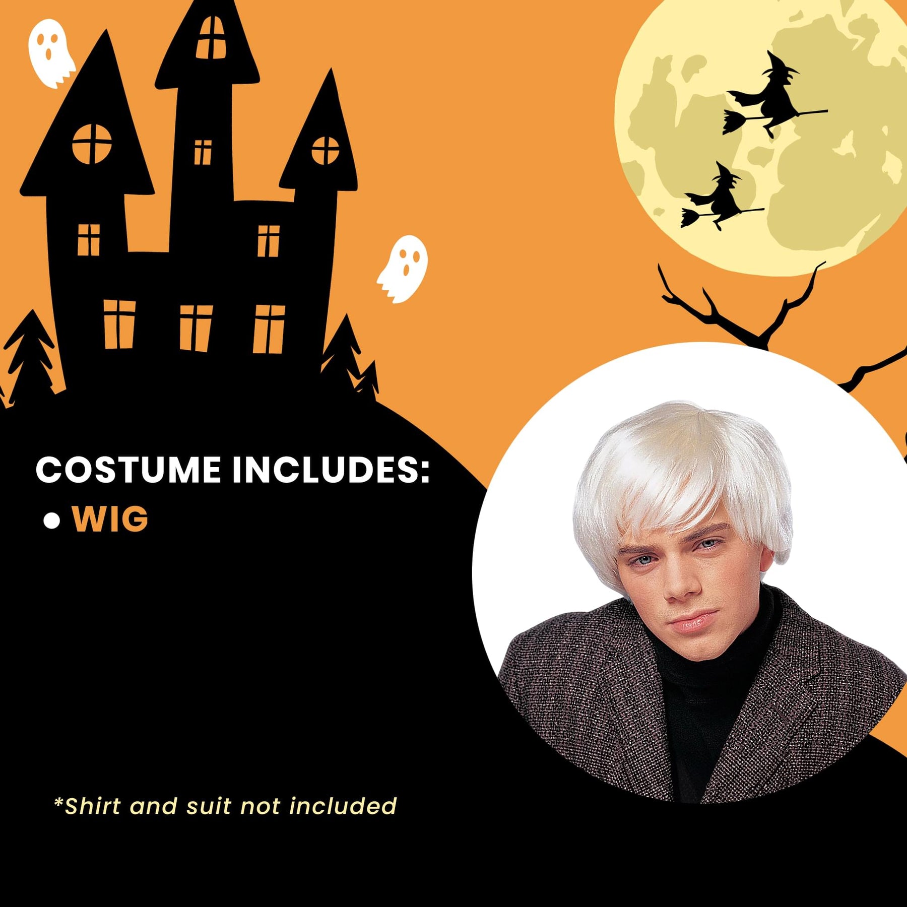 Artist Men's Costume Wig - Platinum