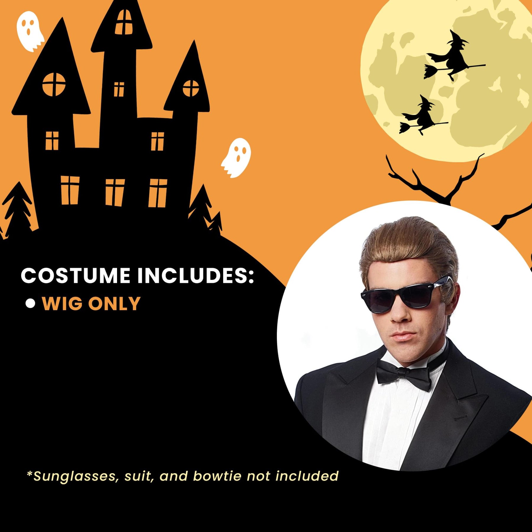 High Roller Brown Adult Costume Wig | One Size