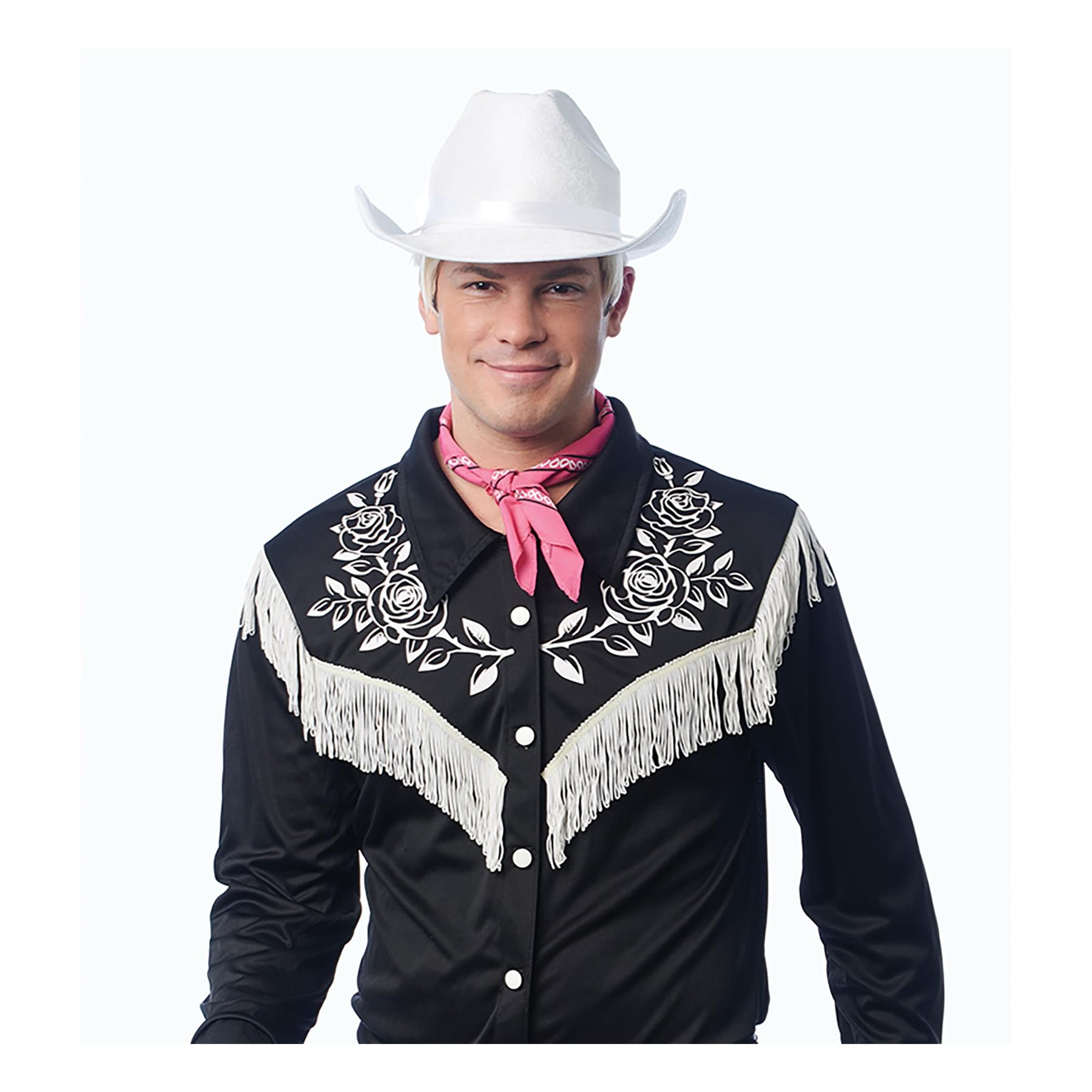 Rancher White Cowboy Hat Adult Costume Accessory