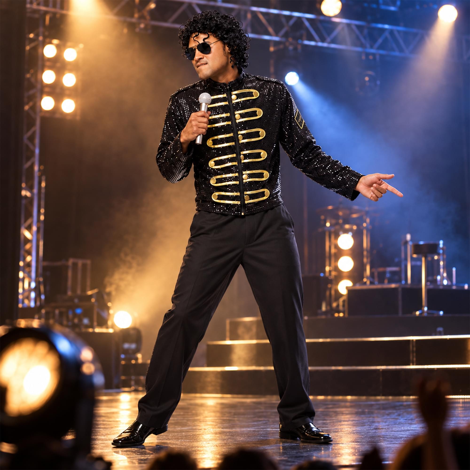 King Of Pop Sequin Jacket Adult Costume