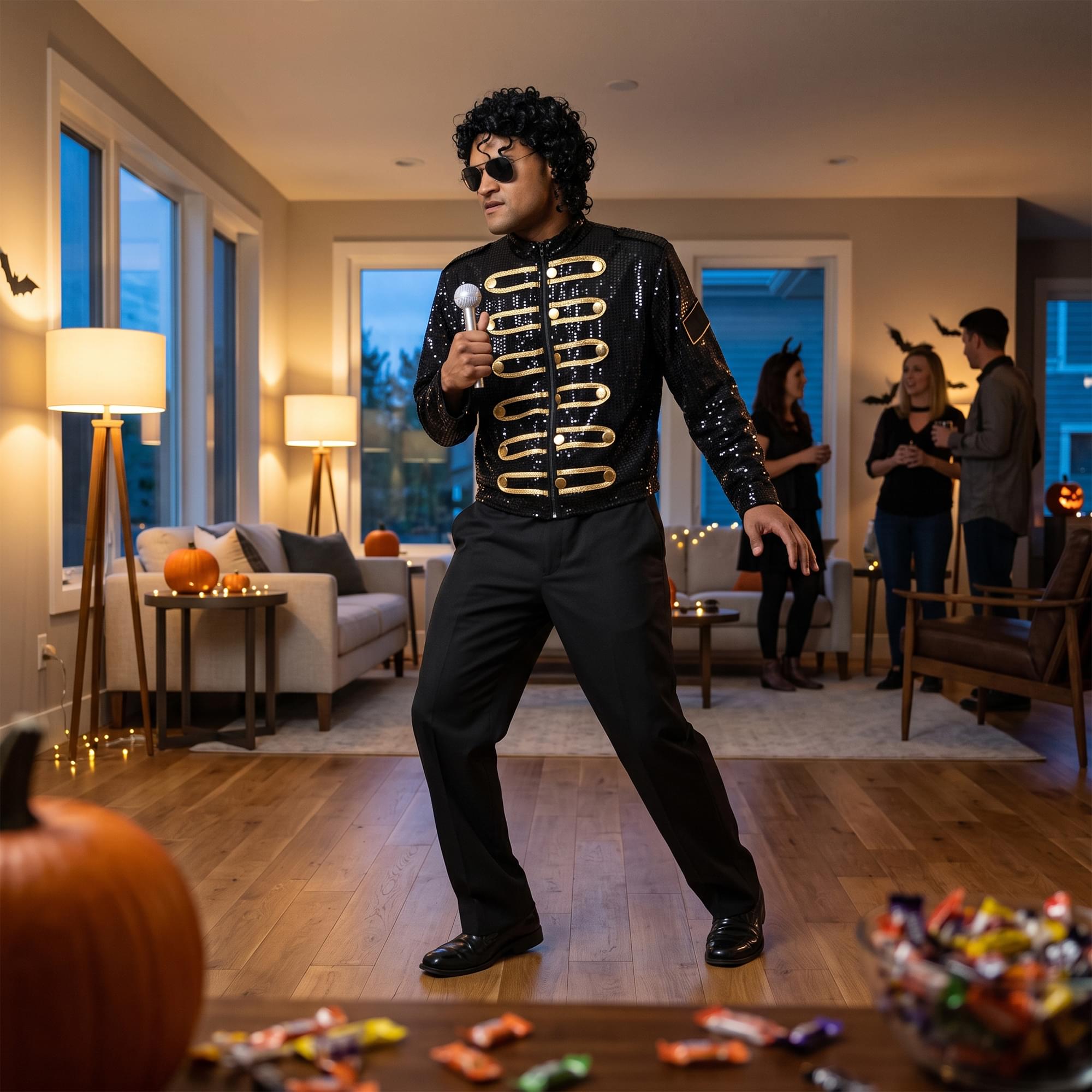 King Of Pop Sequin Jacket Adult Costume