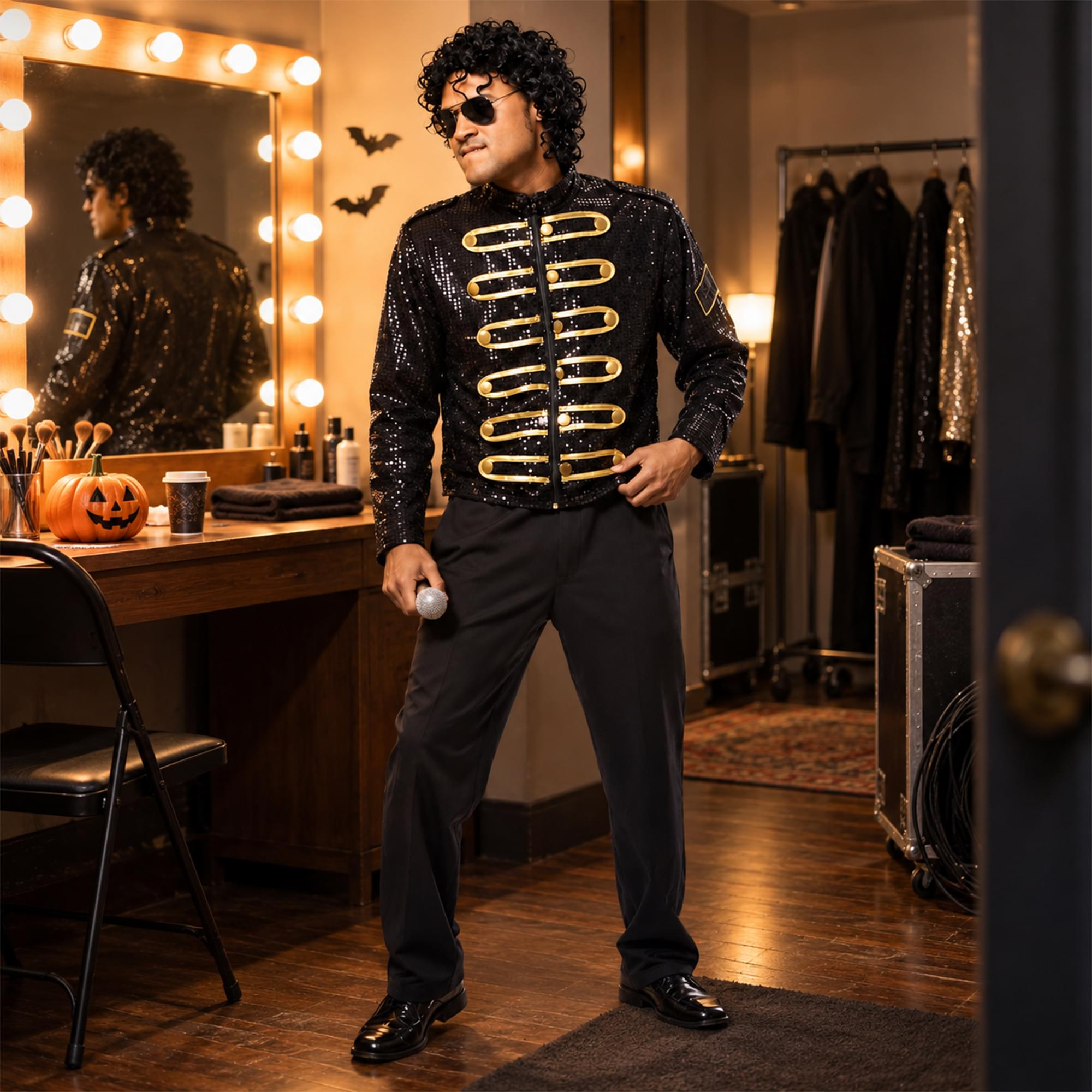 King Of Pop Sequin Jacket Adult Costume