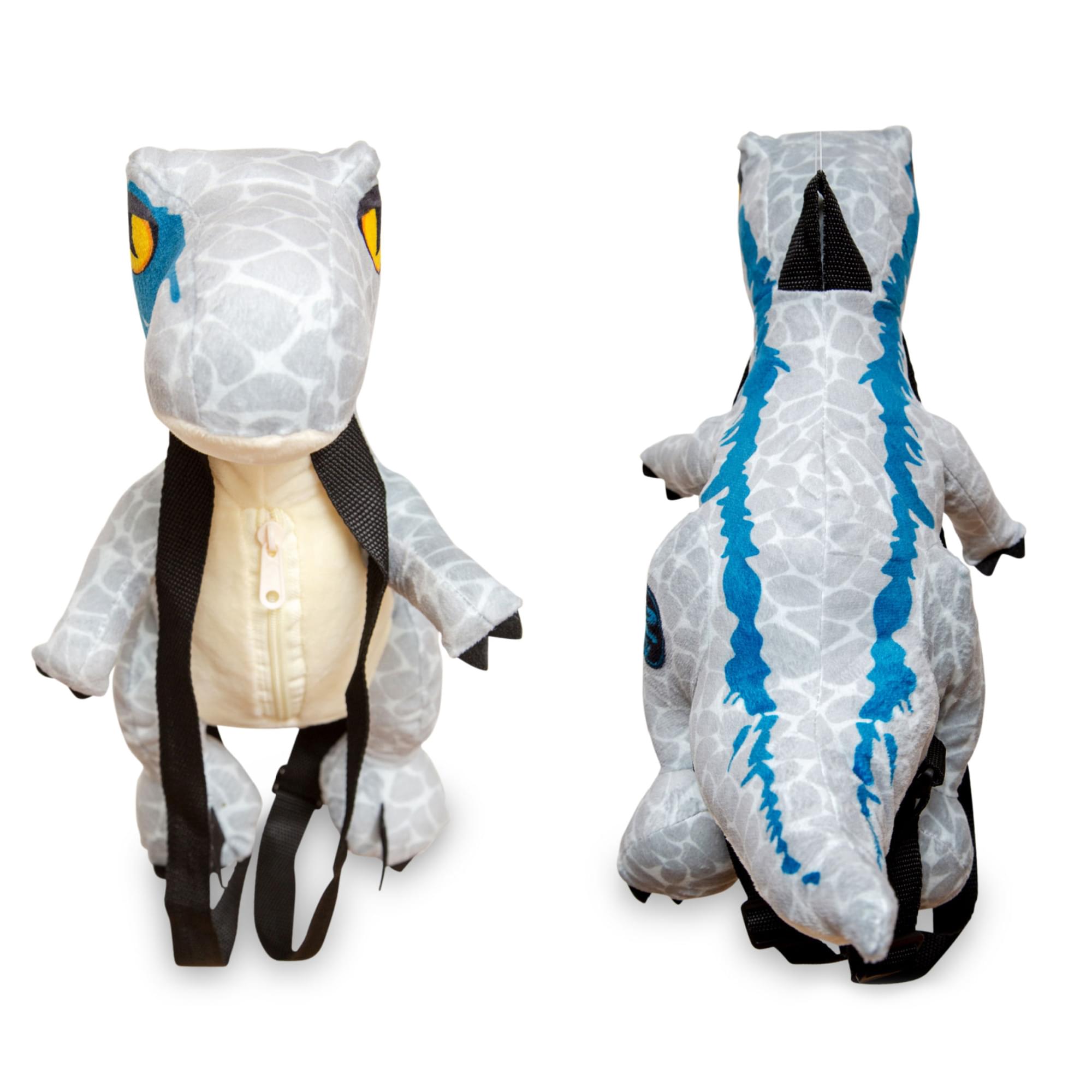 Jurassic World Velociraptor Blue 17-Inch Plush Backpack