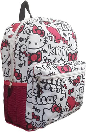 Sanrio Hello Kitty White Allover Print 16 Inch Kids Backpack