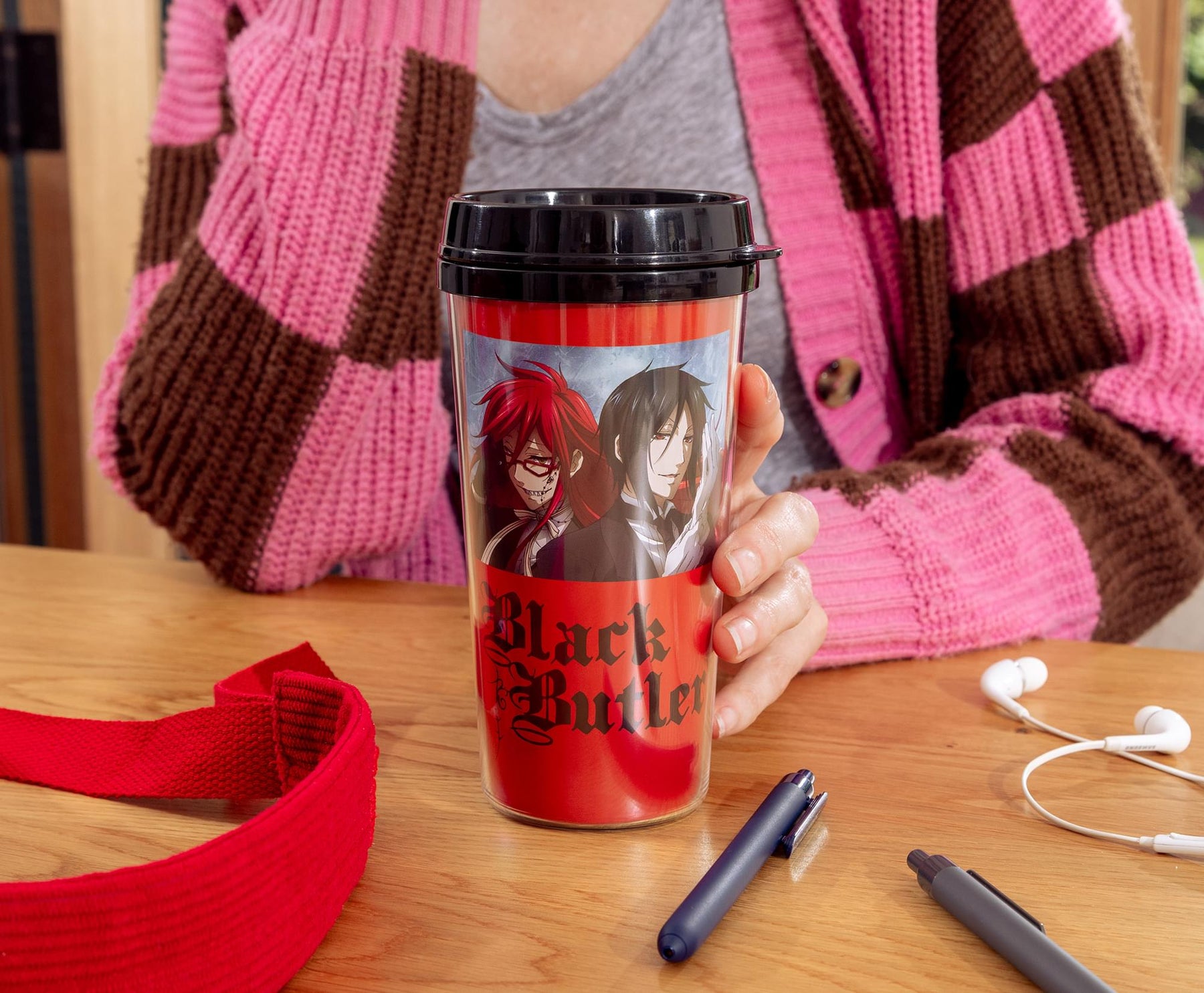 Black Butler Grell and Sebastian 16oz Travel Cup