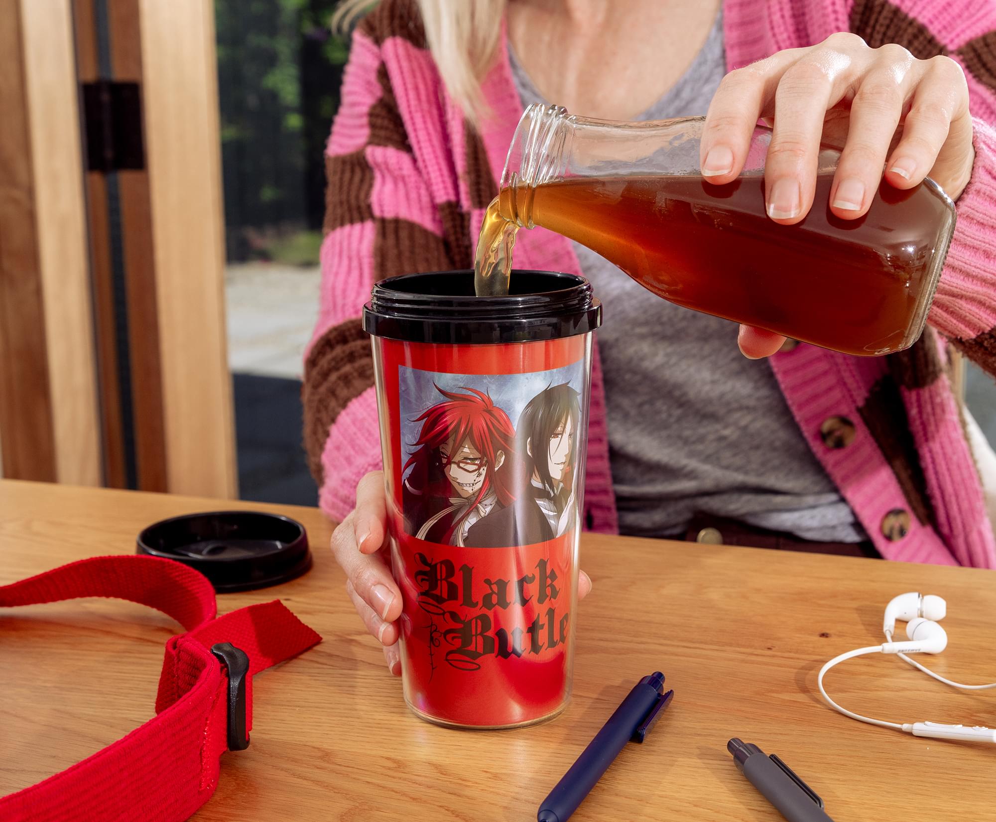 Black Butler Grell and Sebastian 16oz Travel Cup