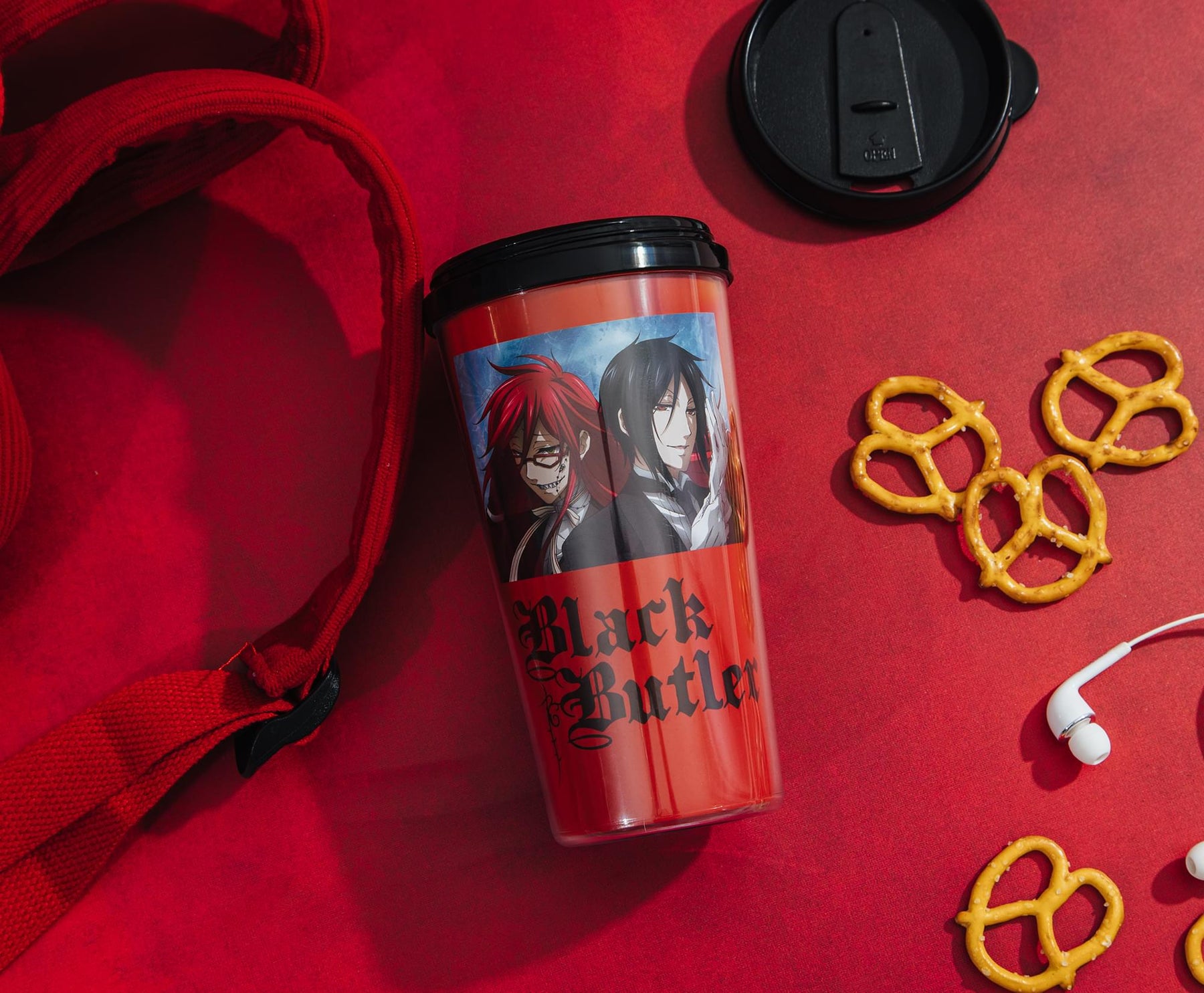Black Butler Grell and Sebastian 16oz Travel Cup