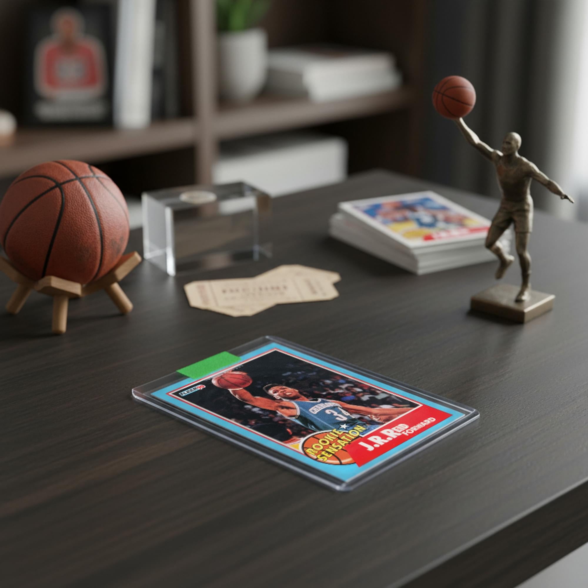 NBA 1990 Fleer J.R. Reid Rookie Sensation Card