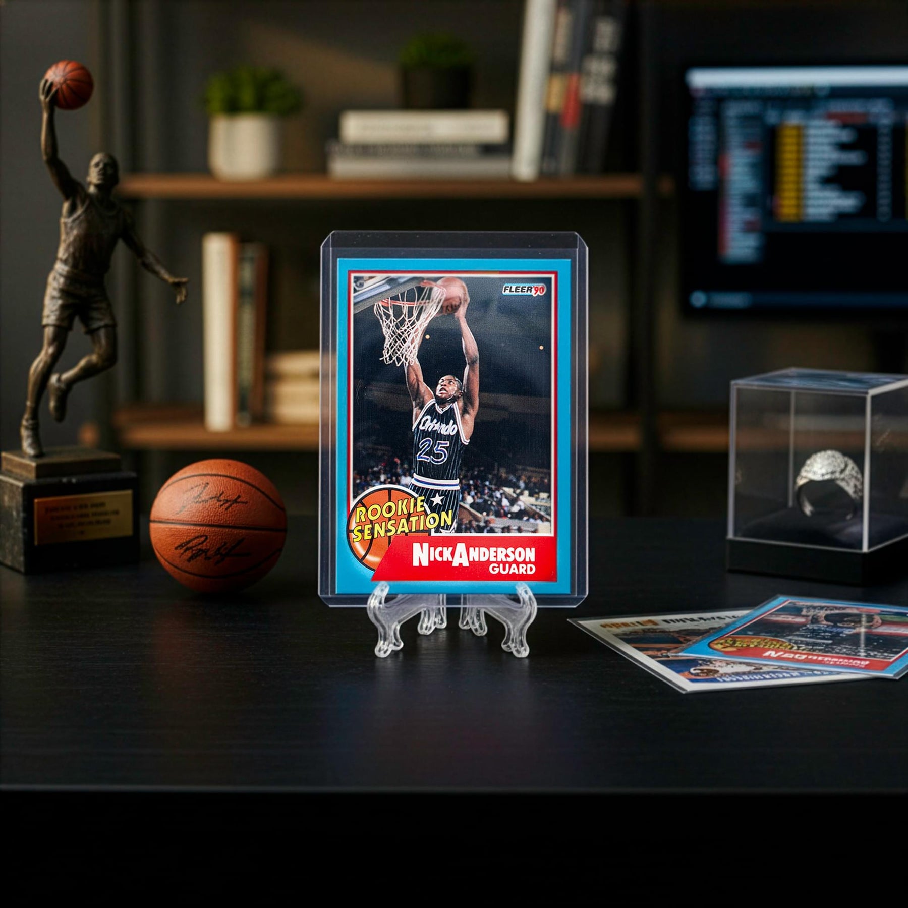 NBA 1990 Fleer Nick Anderson Rookie Sensation Card