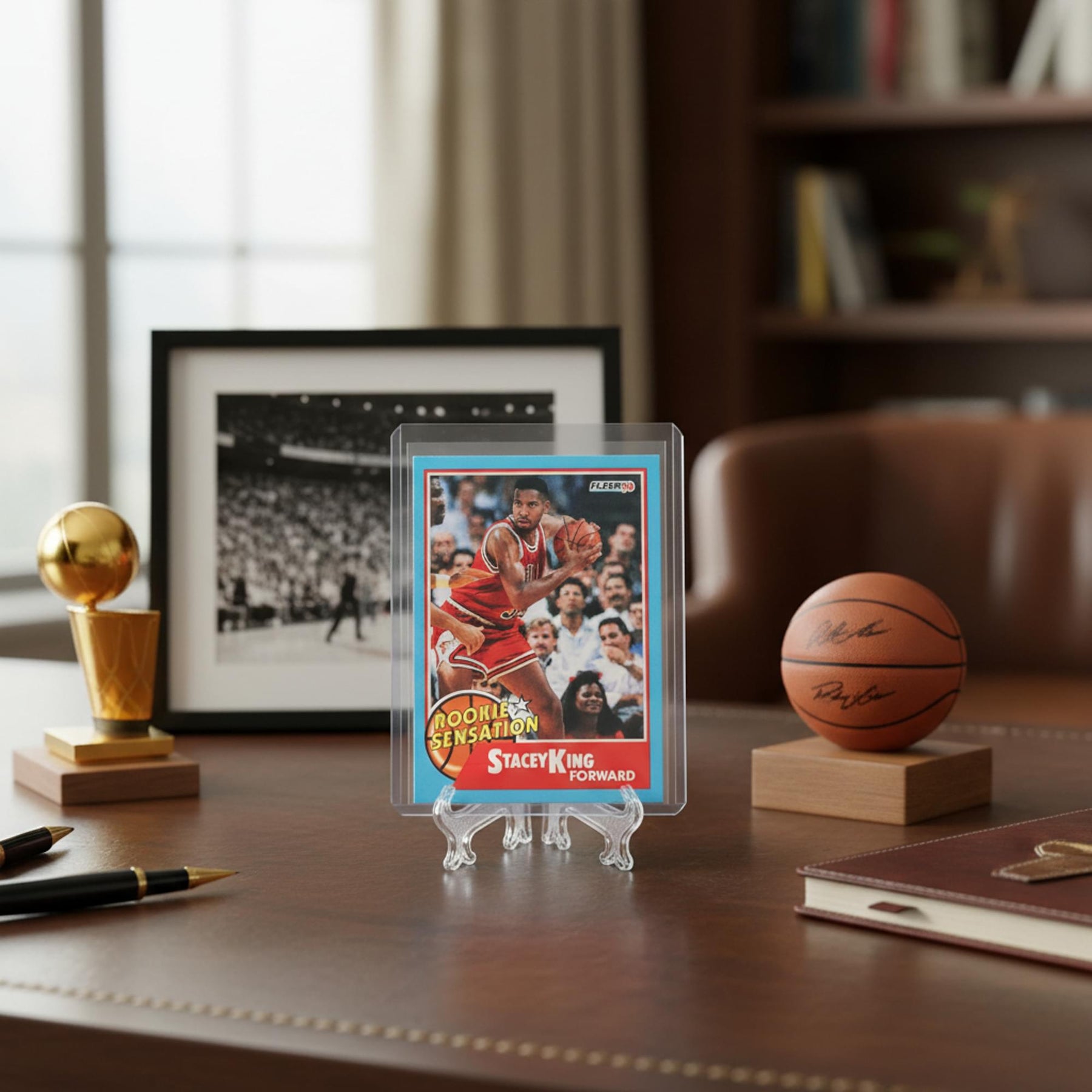 NBA 1990 Fleer Stacey King Rookie Sensation Card