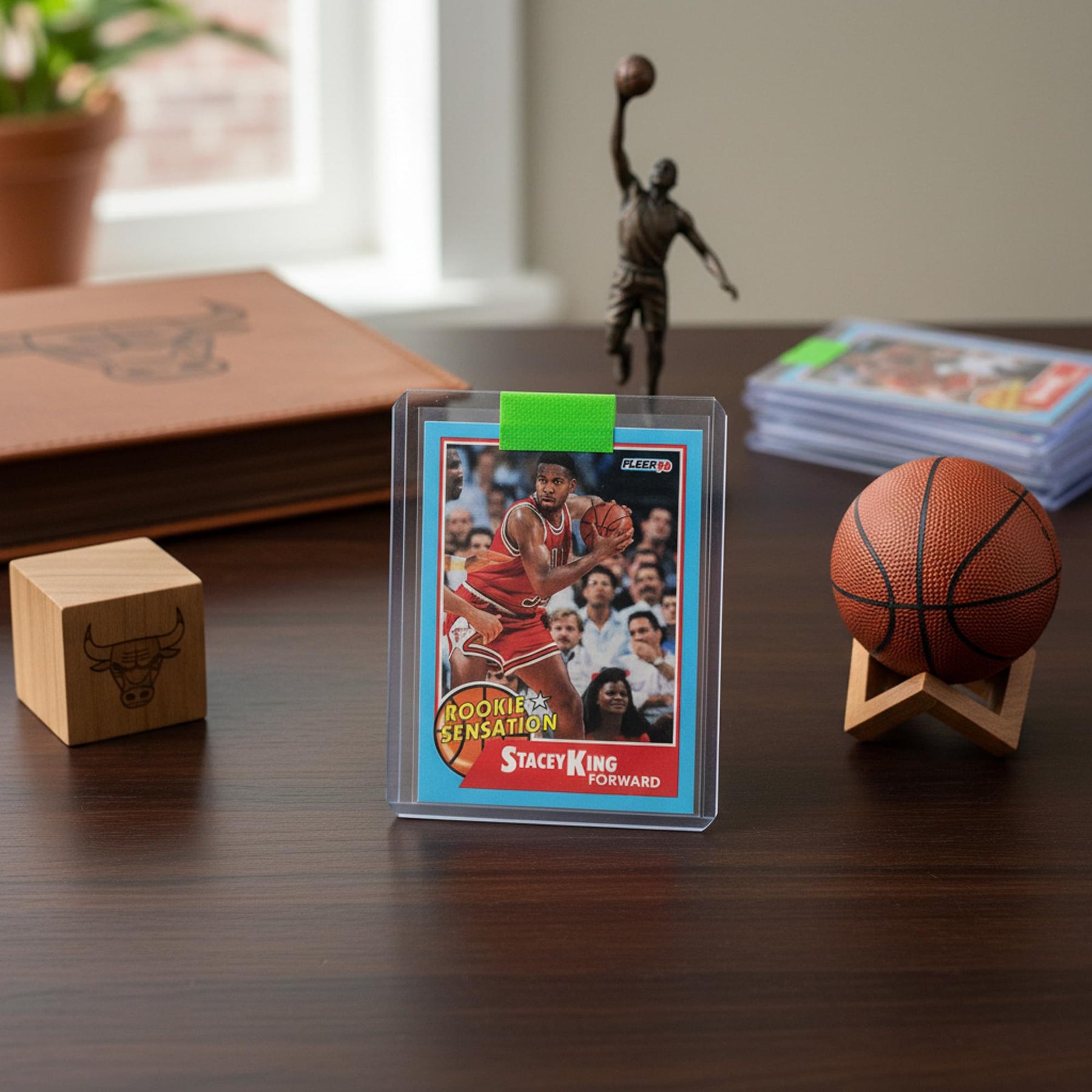 NBA 1990 Fleer Stacey King Rookie Sensation Card