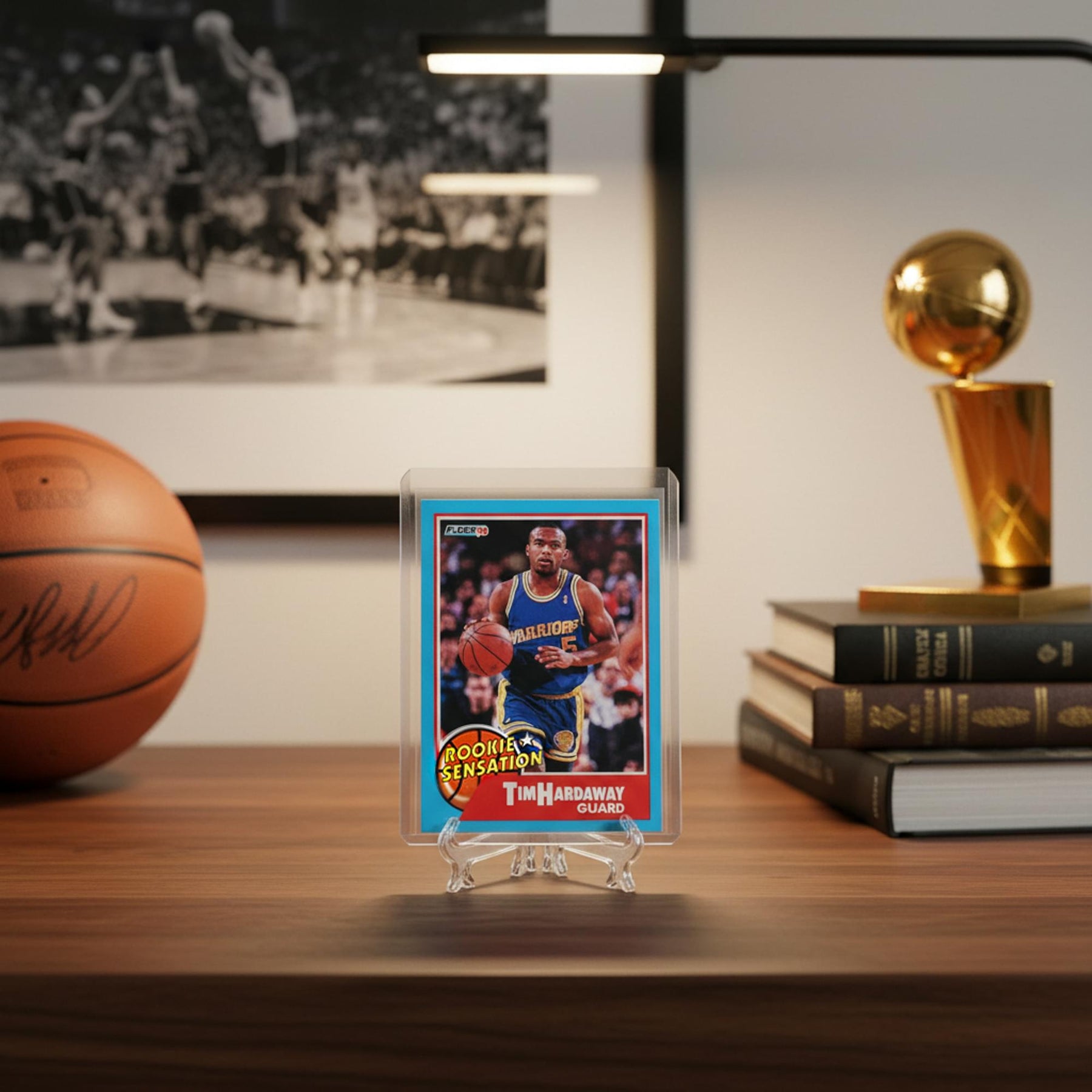 NBA 1990 Fleer Tim Hardaway Rookie Sensation Card