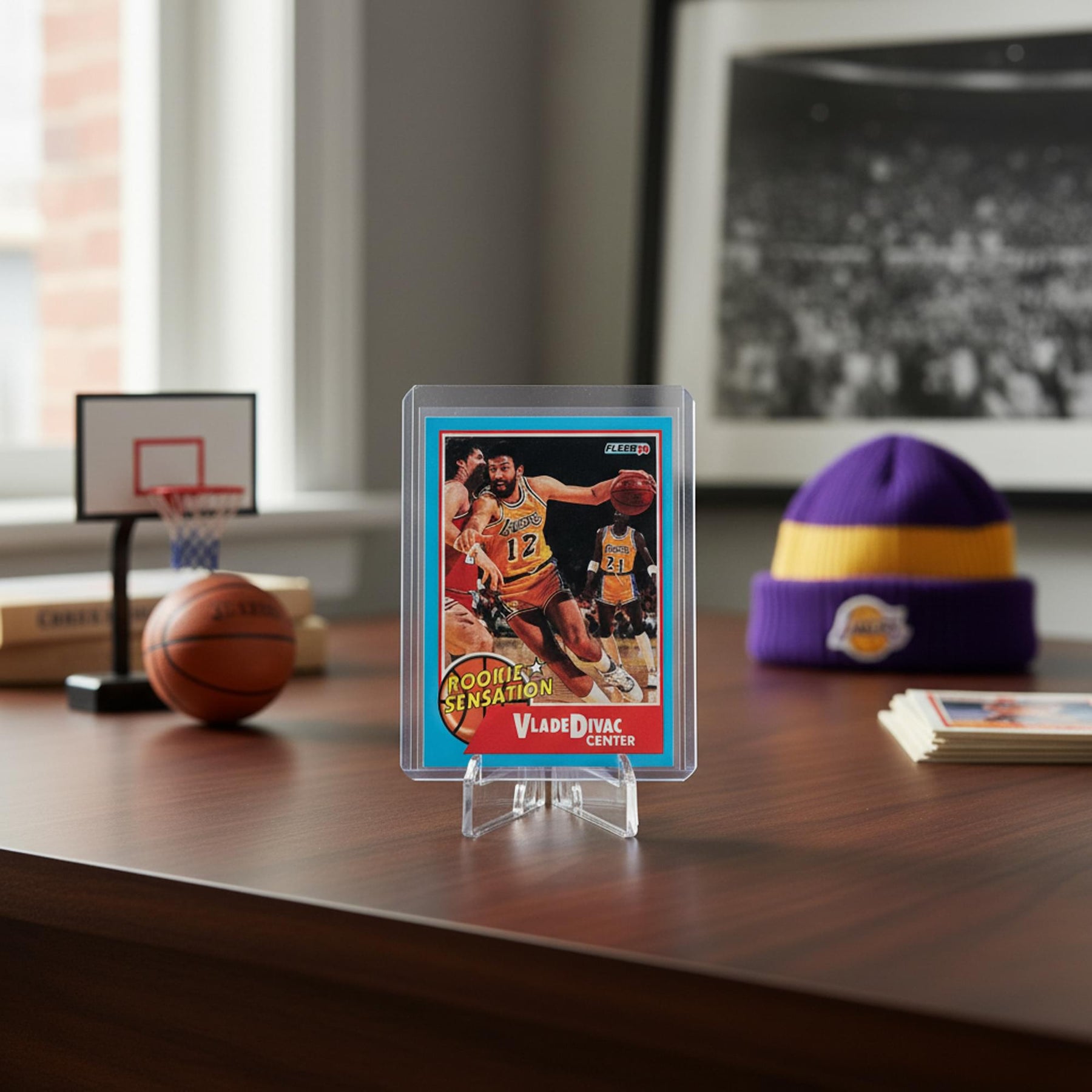 NBA 1990 Fleer Vlade Divac Rookie Sensation Card