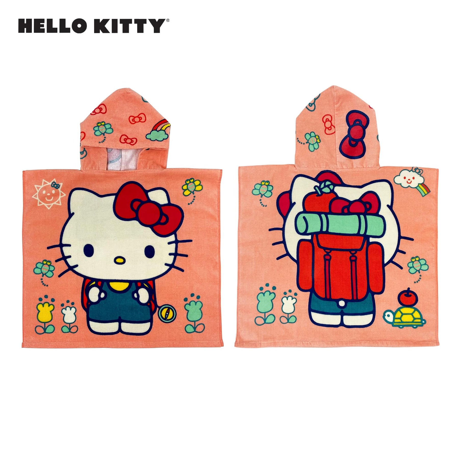 Sanrio Hello Kitty Soft Hooded Towel Poncho | 24 X 22 Inches