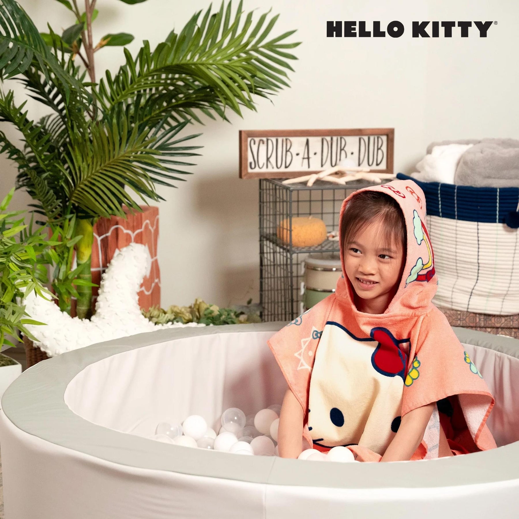 Sanrio Hello Kitty Soft Hooded Towel Poncho | 24 X 22 Inches