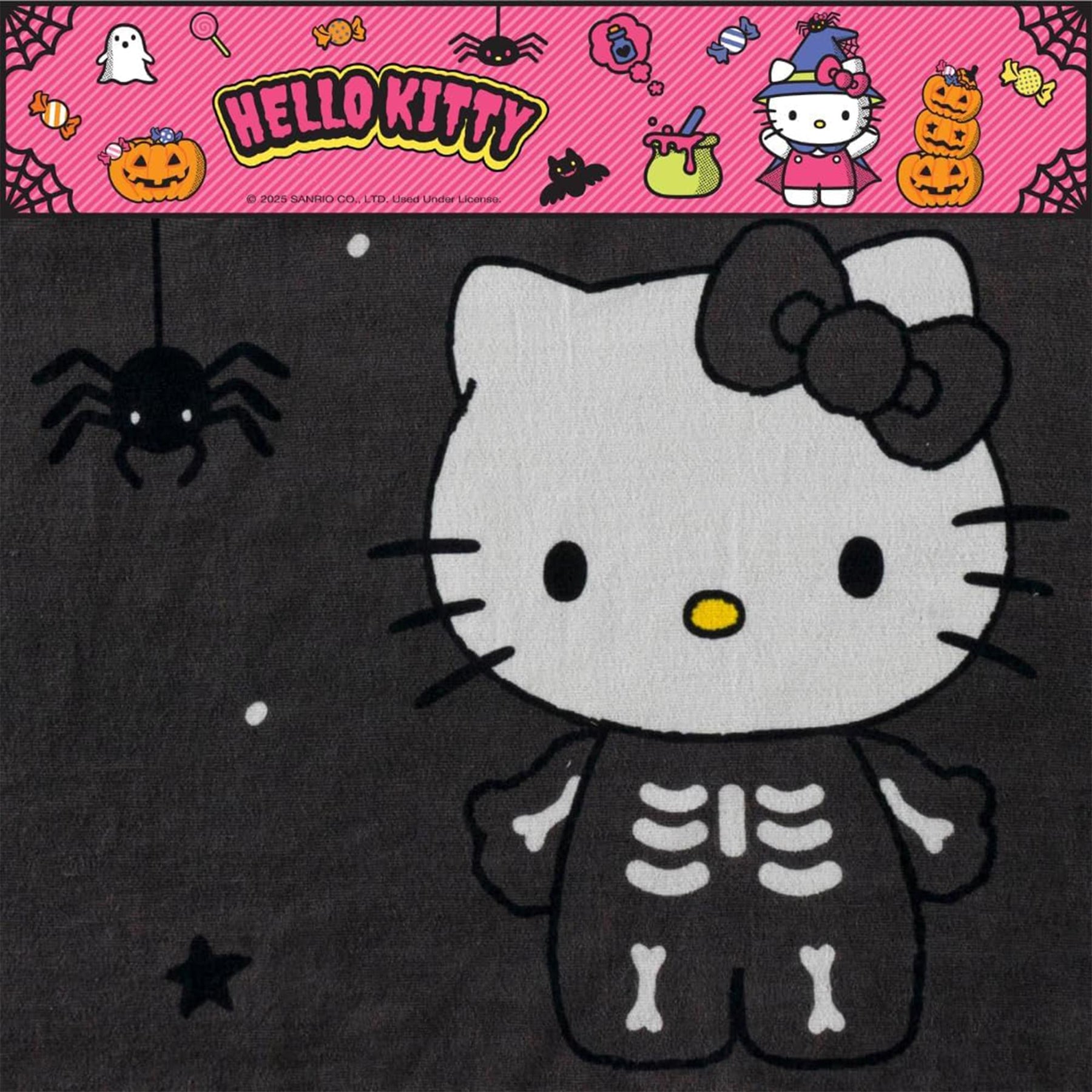 Sanrio Hello Kitty Skeleton Soft Hooded Towel Wrap | 24 X 50 Inches
