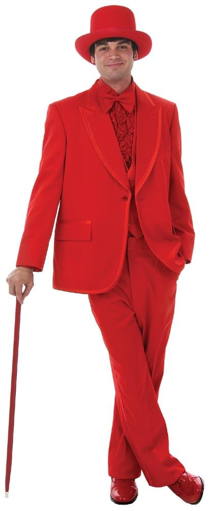 Men's Formal Red Costume Tuxedo Adult