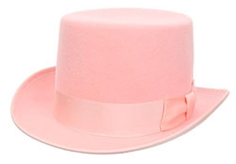 Wool Pink Costume Adult Top Hat