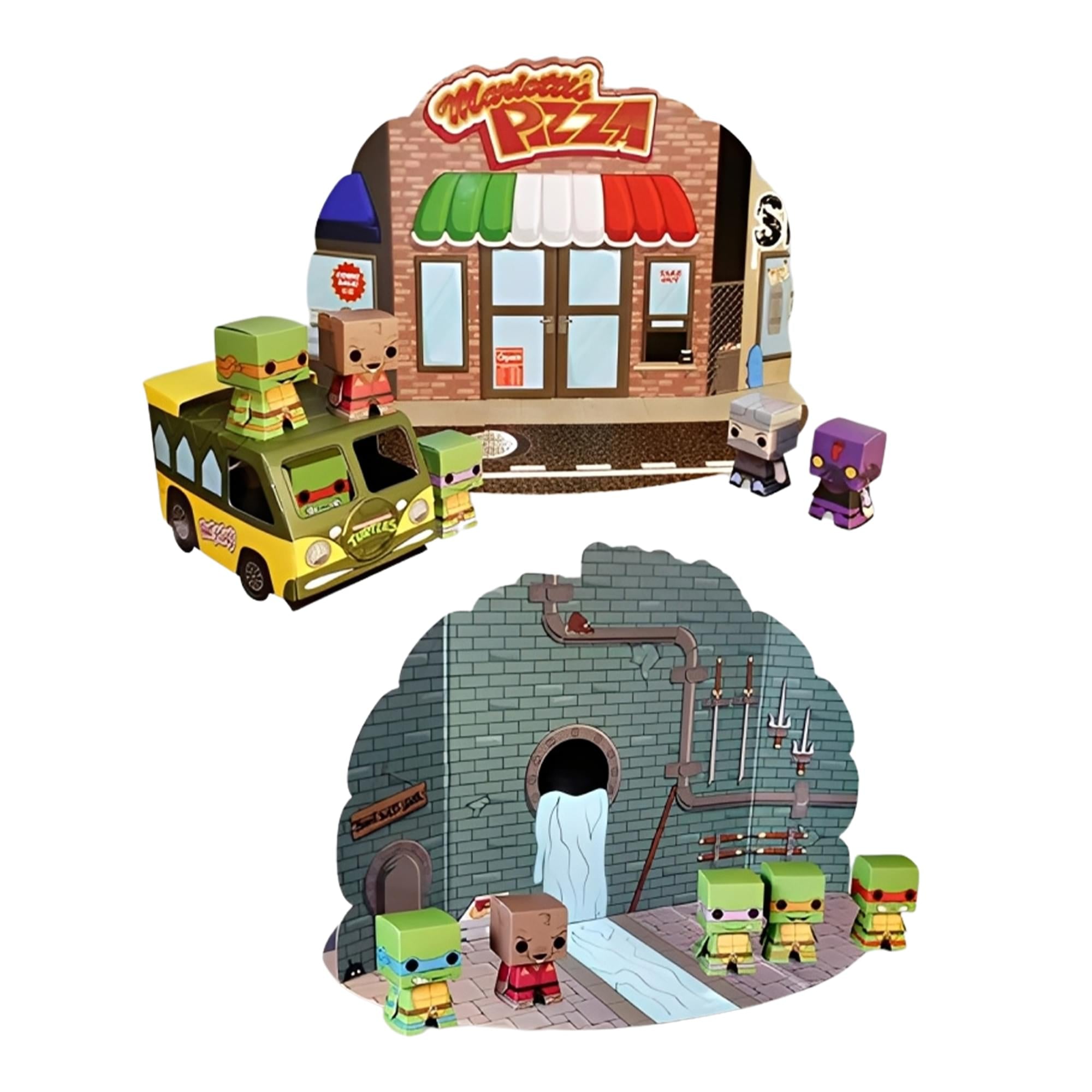 Funko Teenage Mutant Ninja Turtle Papercraft Activity Playset