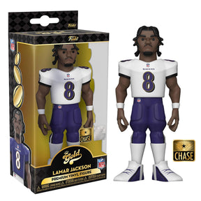 Baltimore Ravens NFL Funko Gold 12 Inch Vinyl Figure | Lamar Jackson Chase