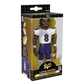 Baltimore Ravens NFL Funko Gold 12 Inch Vinyl Figure | Lamar Jackson Chase