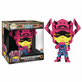 Marvel Jumbo Funko POP | Galactus with Silver Surfer (Black Light Version)