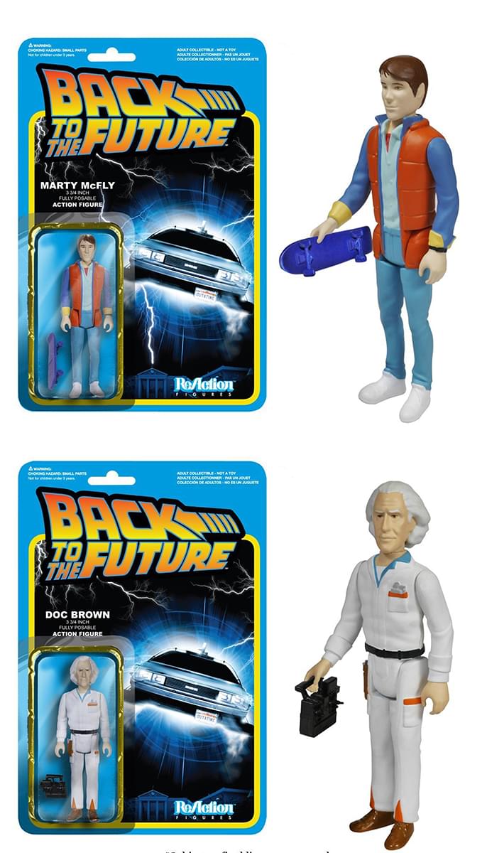 Back To The Future Reaction 3.75" Action Figure Set Of 2