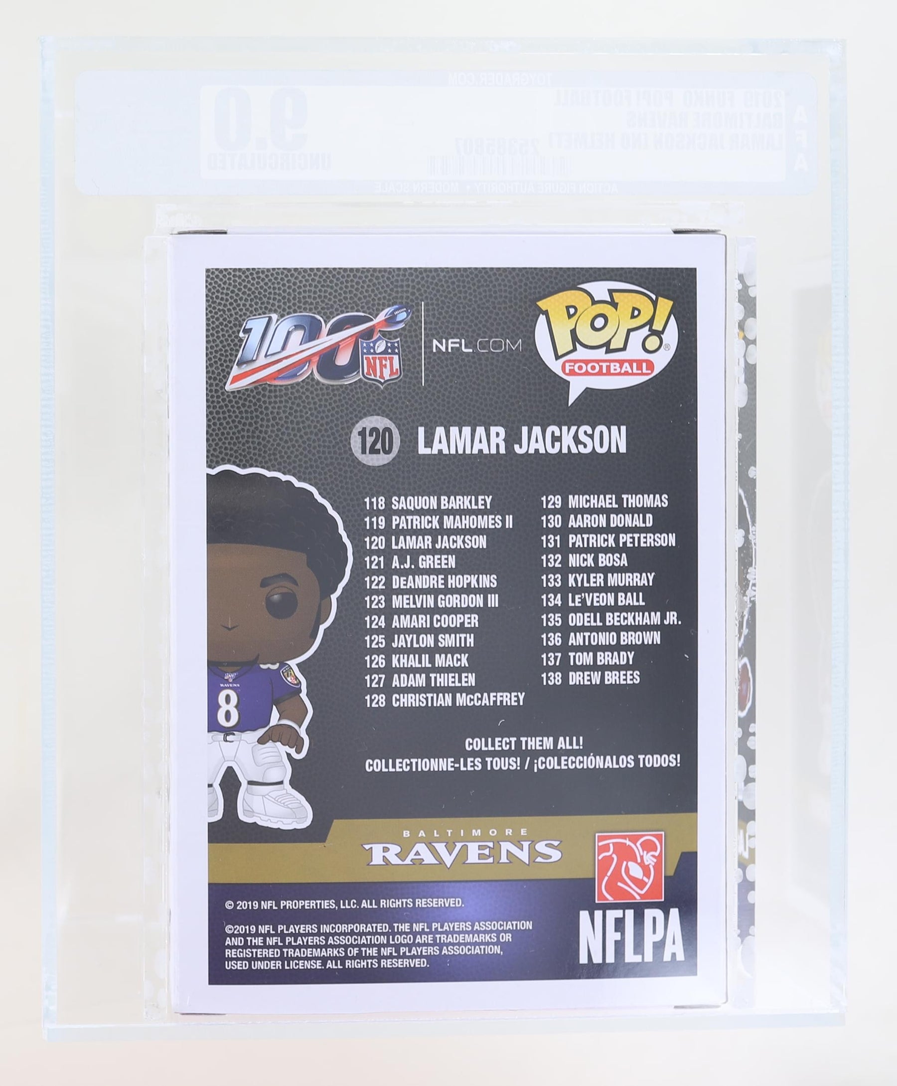 Baltimore Ravens NFL Funko POP Vinyl Figure | Lamar Jackson Graded AFA 9.0