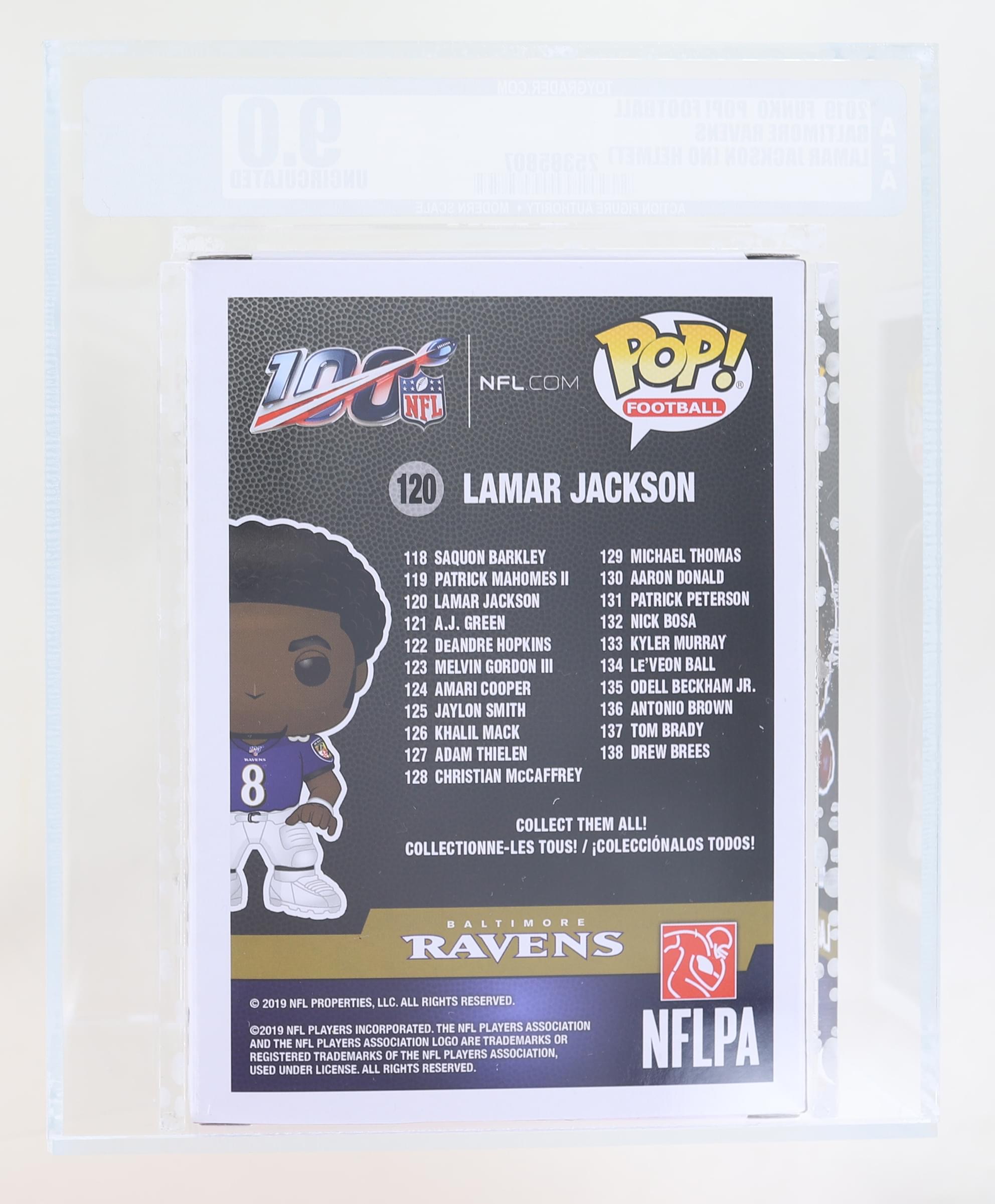 Baltimore Ravens NFL Funko POP Vinyl Figure | Lamar Jackson Graded AFA 9.0