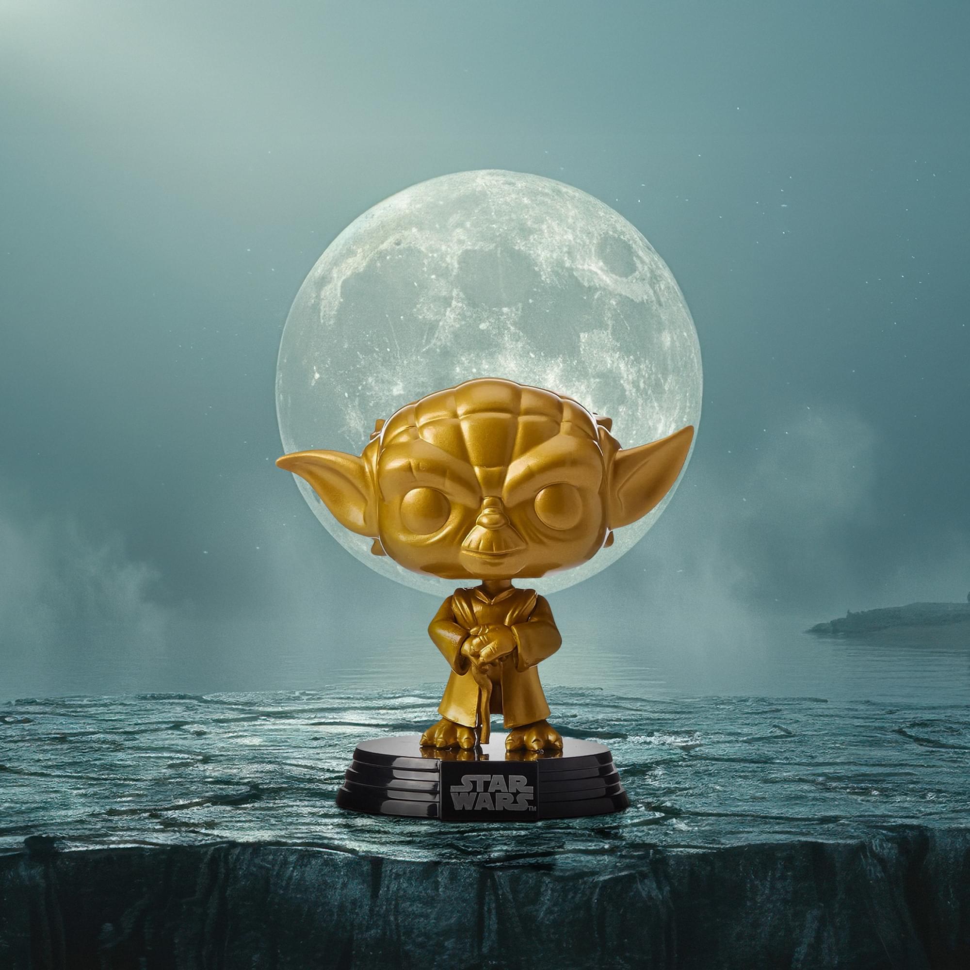 Star Wars Funko POP 4 Inch Vinyl Figure | Metallic Gold Yoda