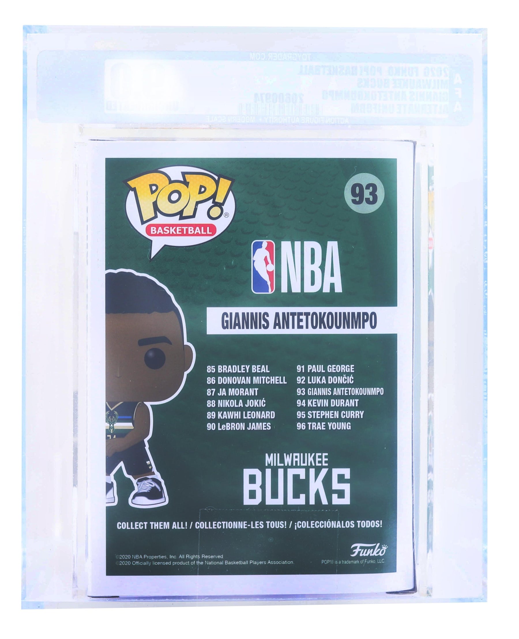 Milwaukee Bucks NBA POP | Giannis Antetokounmpo (Alternate) | Rated AFA 9.0