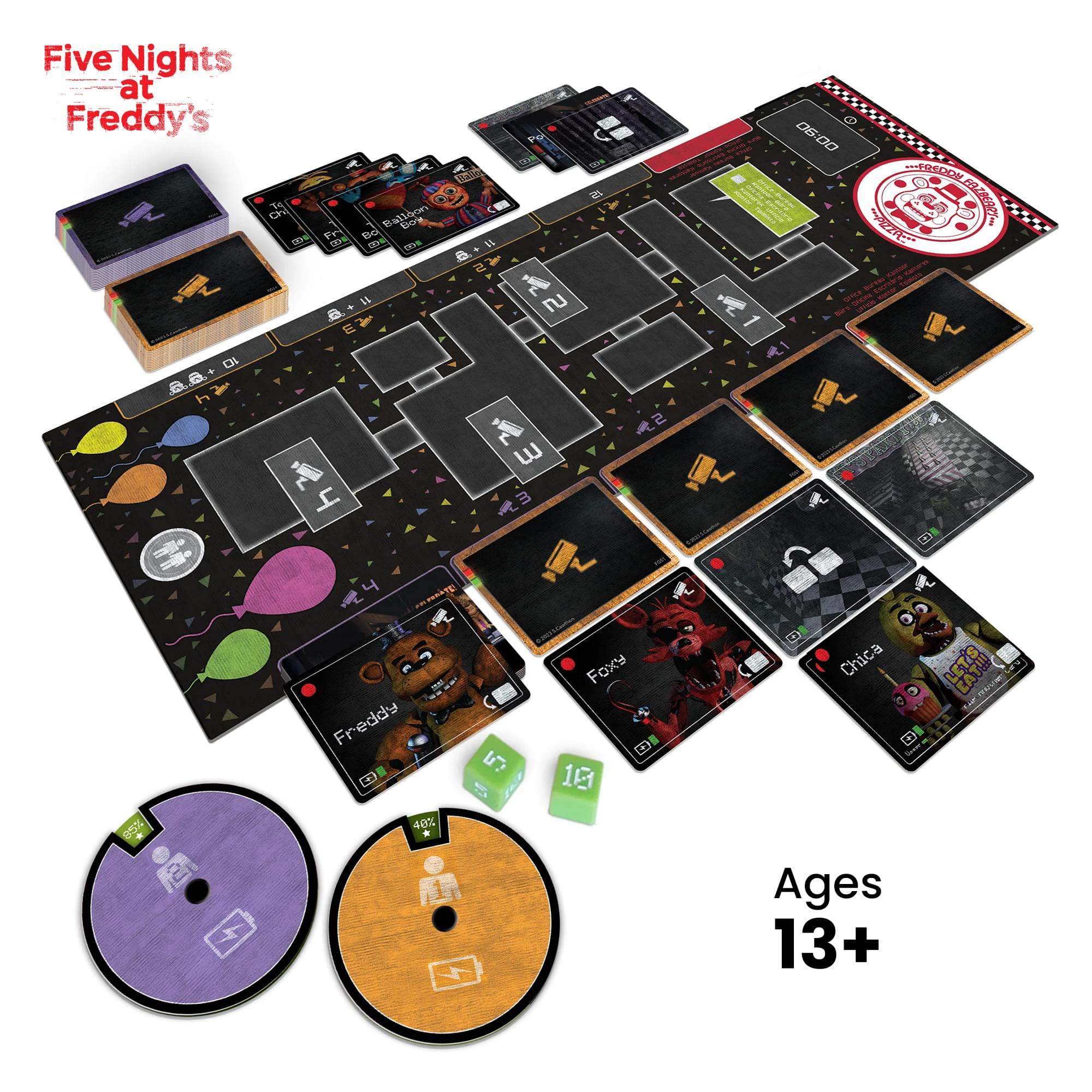 Five Nights at Freddy's Funko Survive 'Til 6AM Game |1-2 Players, Ages 13+