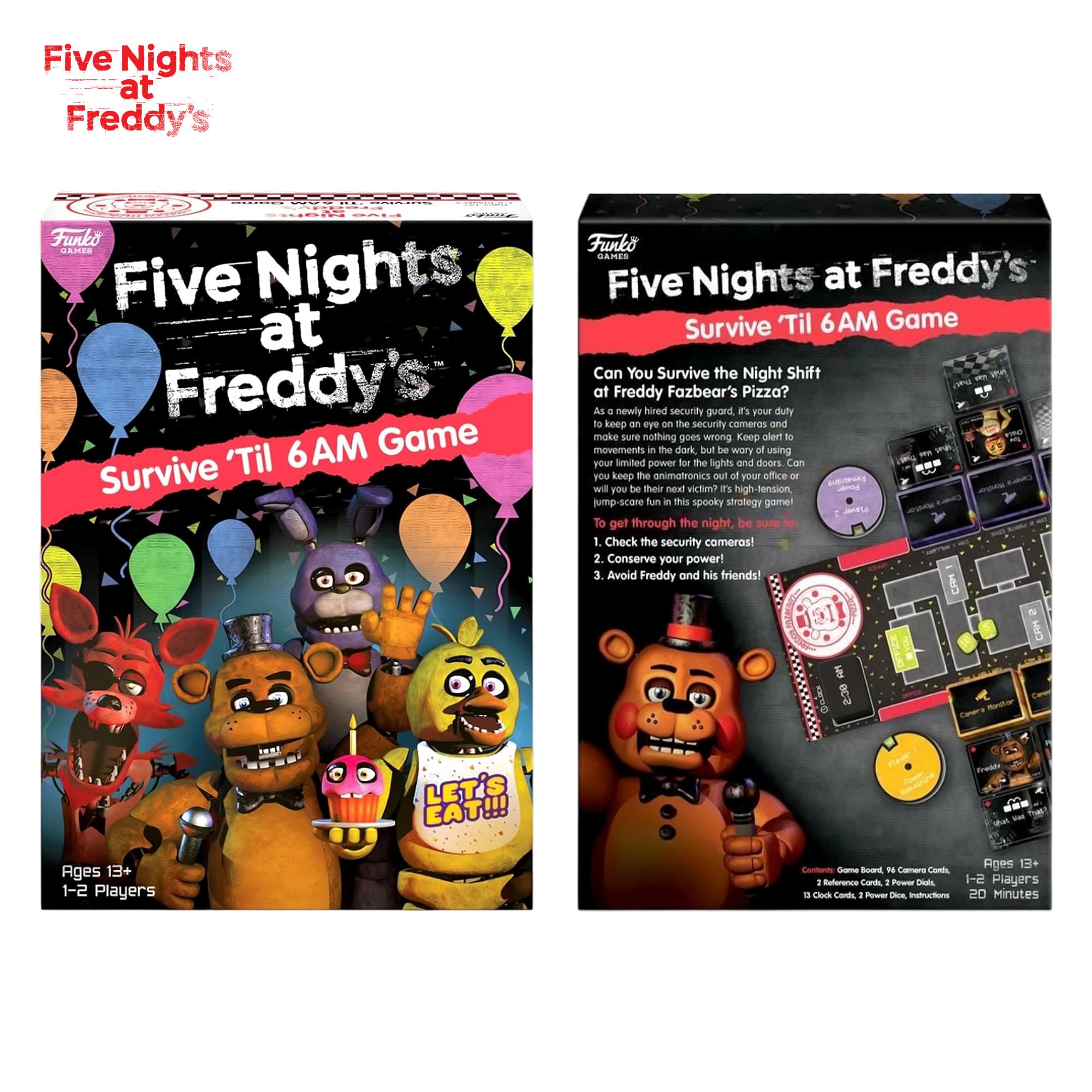 Five Nights at Freddy's Funko Survive 'Til 6AM Game |1-2 Players, Ages 13+