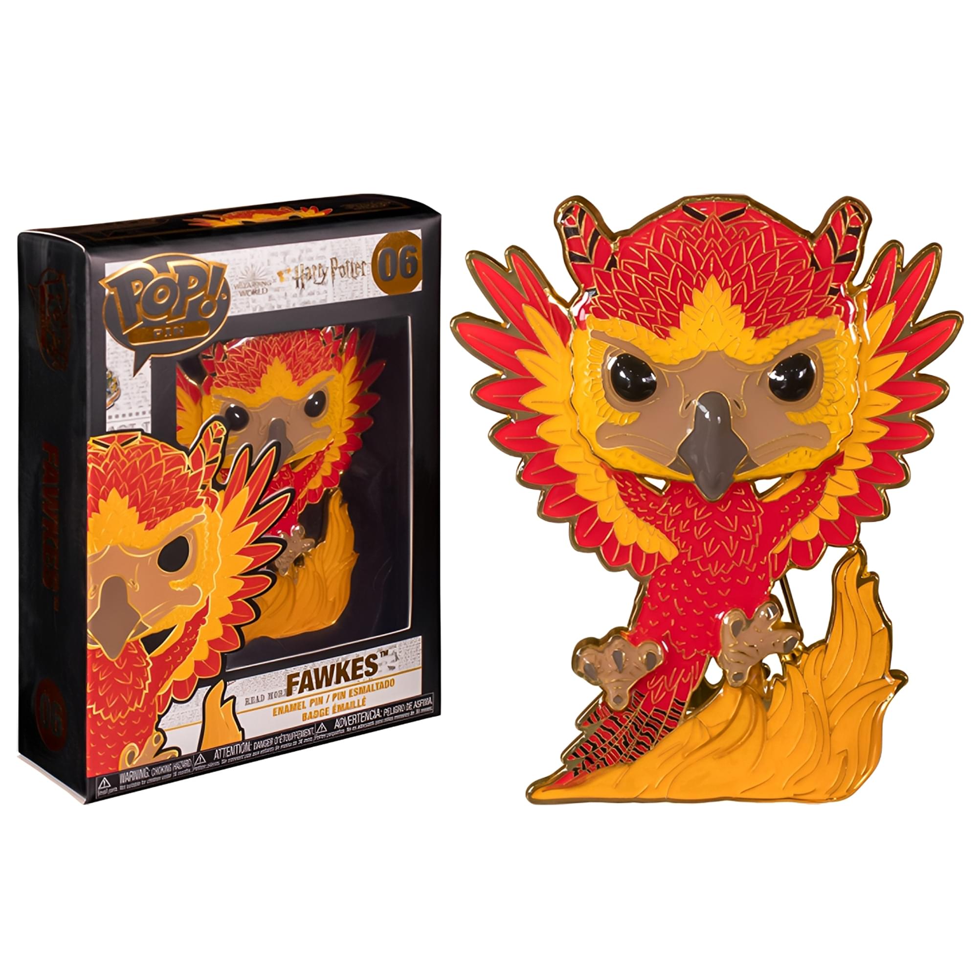 Harry Potter Funko POP Pin Large Enamel Pin | Fawkes