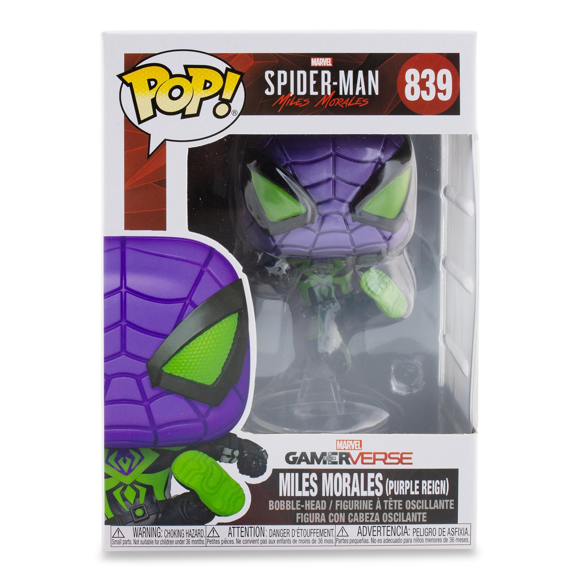 Marvel Spider-Man Funko POP Vinyl Figure | Miles Morales Purple Reign Suit