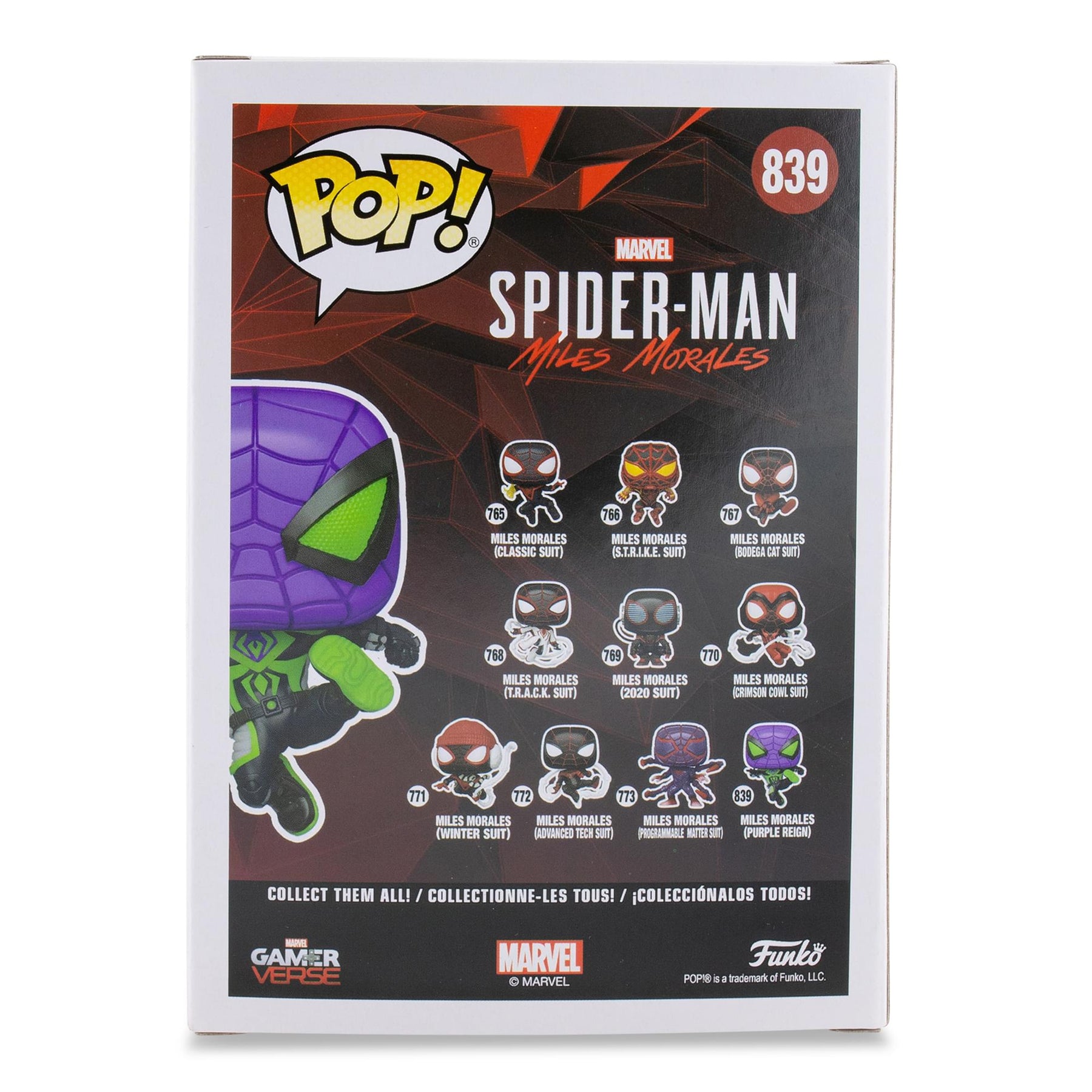 Marvel Spider-Man Funko POP Vinyl Figure | Miles Morales Purple Reign Suit
