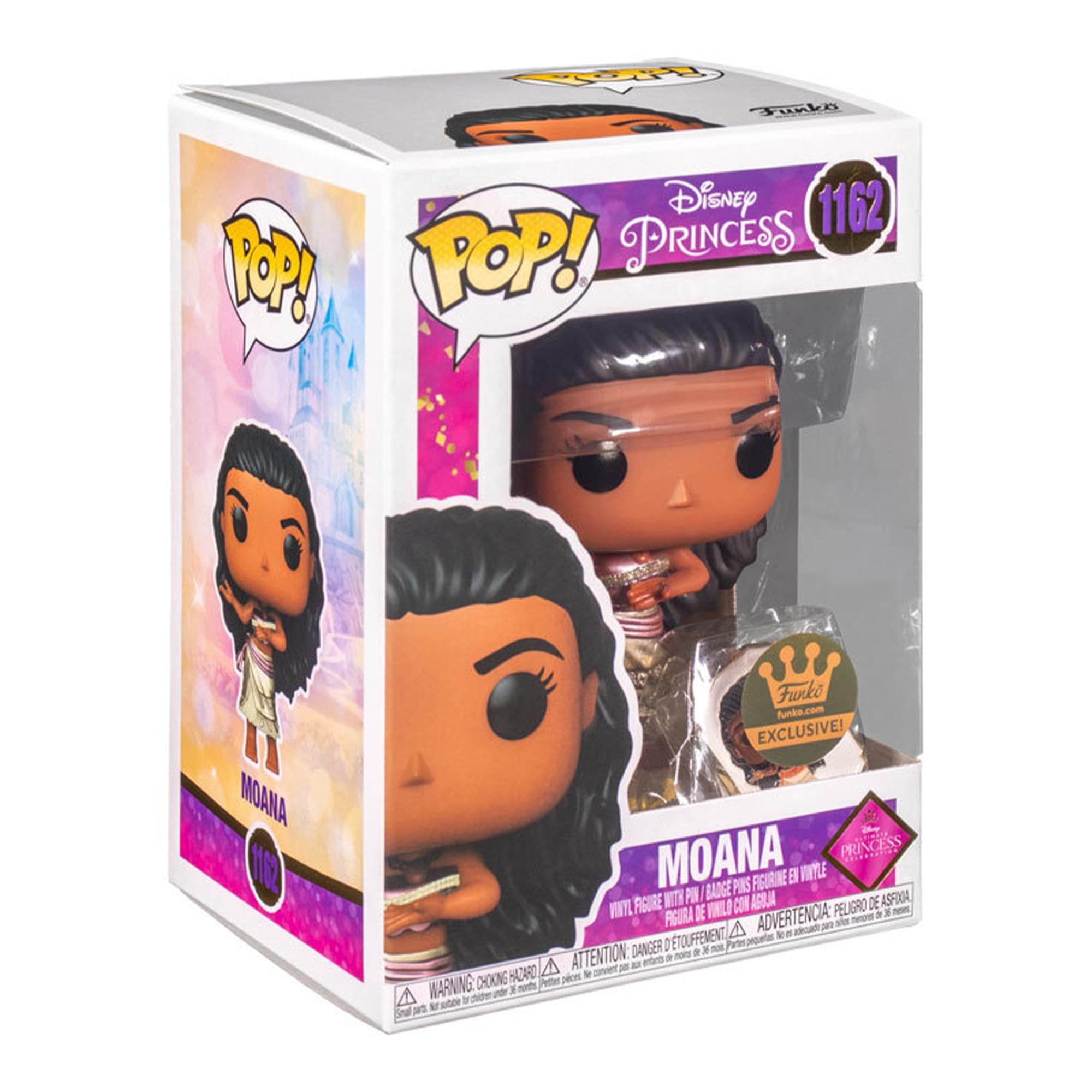 Disney Princess Funko POP Vinyl Figure | Moana (Gold) with Pin