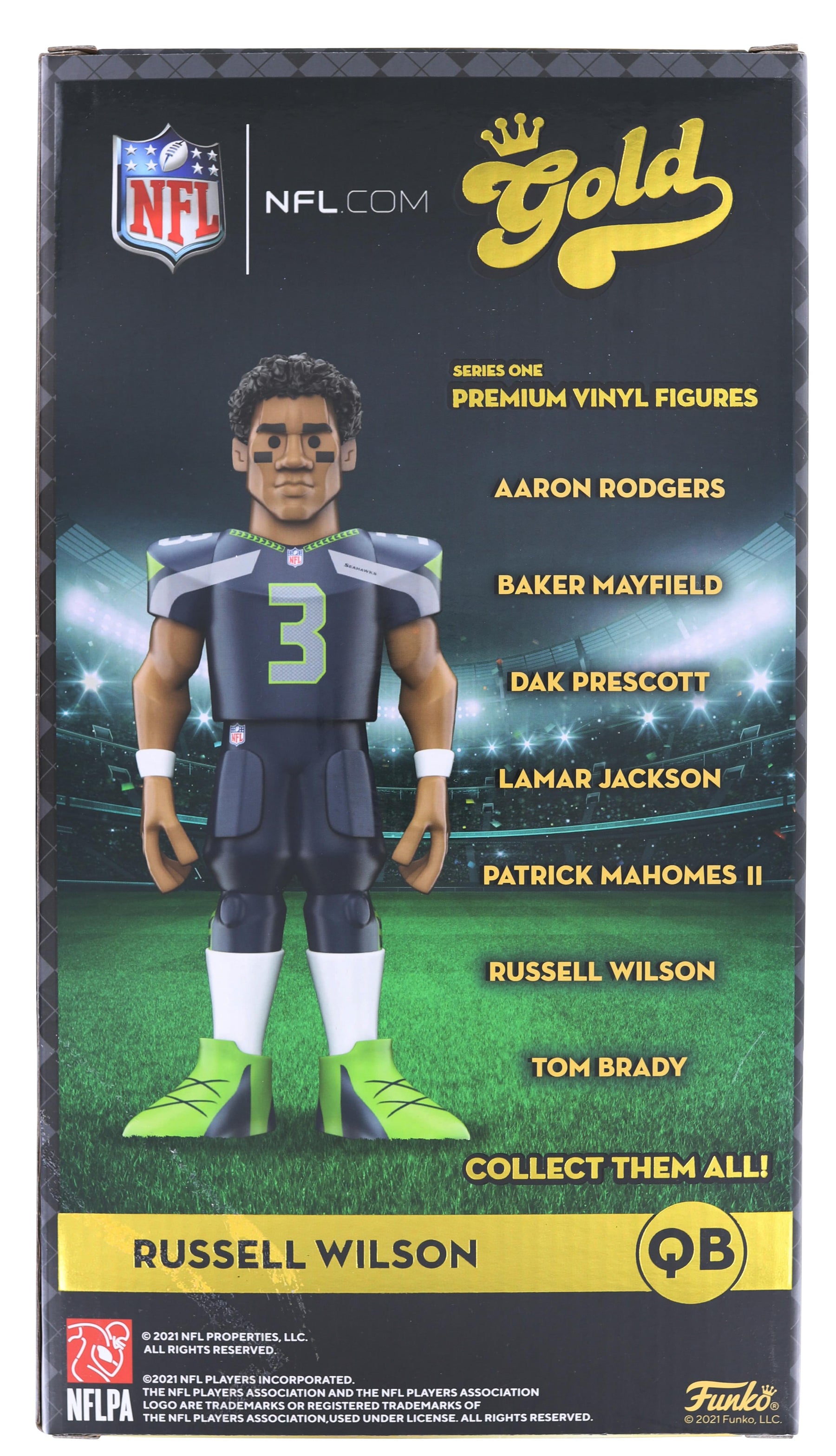 Seattle Seahawks NFL Funko Gold 12 Inch Vinyl Figure | Russell Wilson