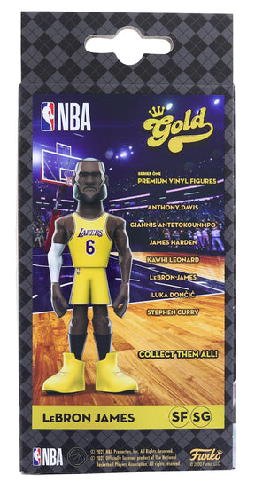 LA Lakers NBA Funko Gold 5 Inch Vinyl Figure | LeBron James Chase