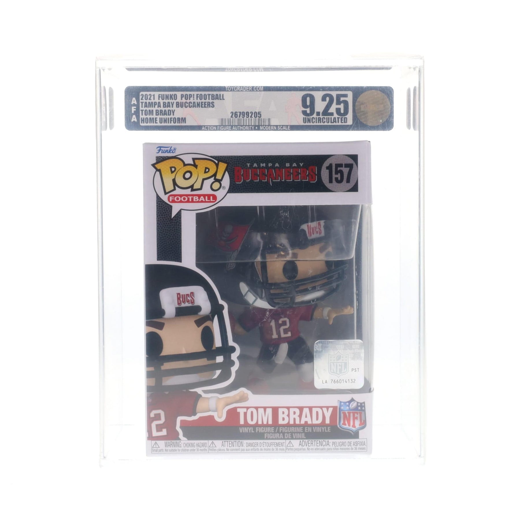 Tampa Bay Buccaneers NFL Funko POP Vinyl Figure | Tom Brady (Home Uniform) | Rated AFA 9.25